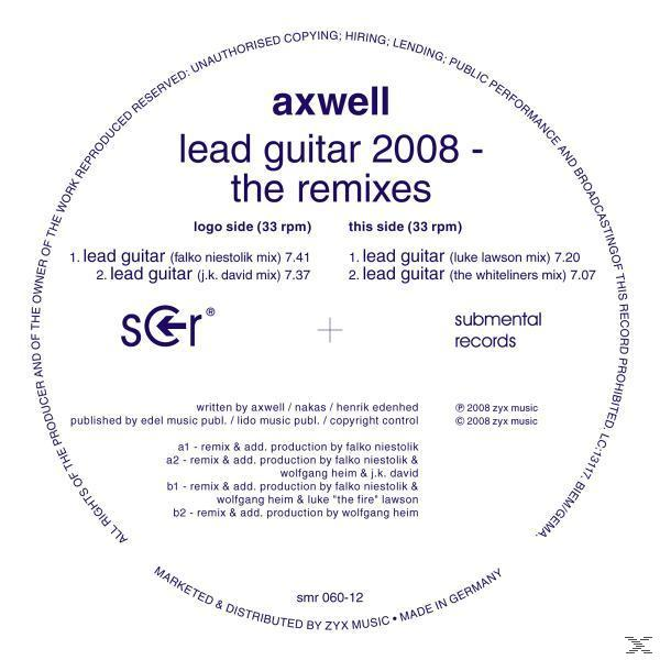 Axwell - Lead Guitar 2008-The Remixes  - (Vinyl)