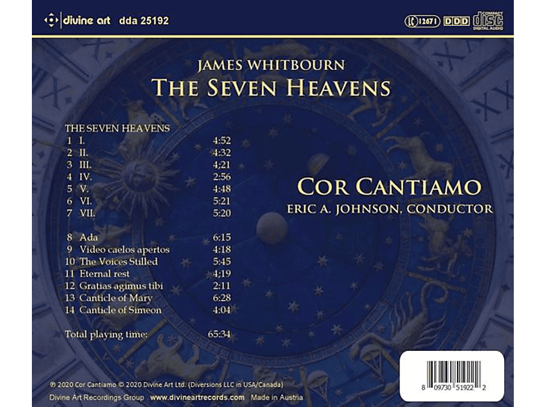 Thumbnail - Eric A. Johnson, Cor Cantiamo - The Seven Heavens (CD)