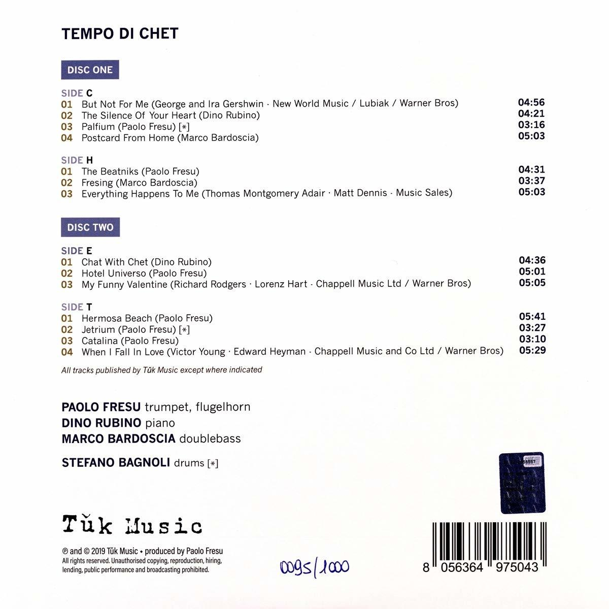 Paolo Fresu, Rubino Dino, Marco Bardoscia - Tempo Di Chet (Coloured LP)  - (Vinyl)