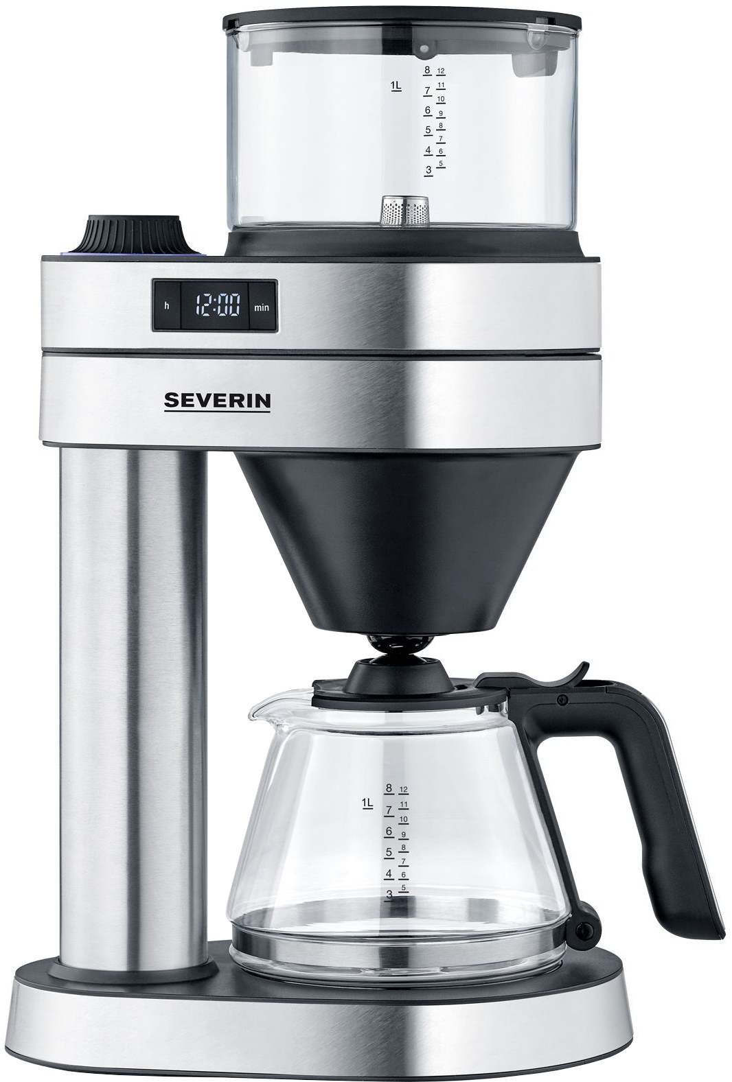 SEVERIN  Percolateur Caprice (KA 5760) - Machine à café - Capacité (réservoir d'eau): 1 l - Type de pot: Verre - Inox