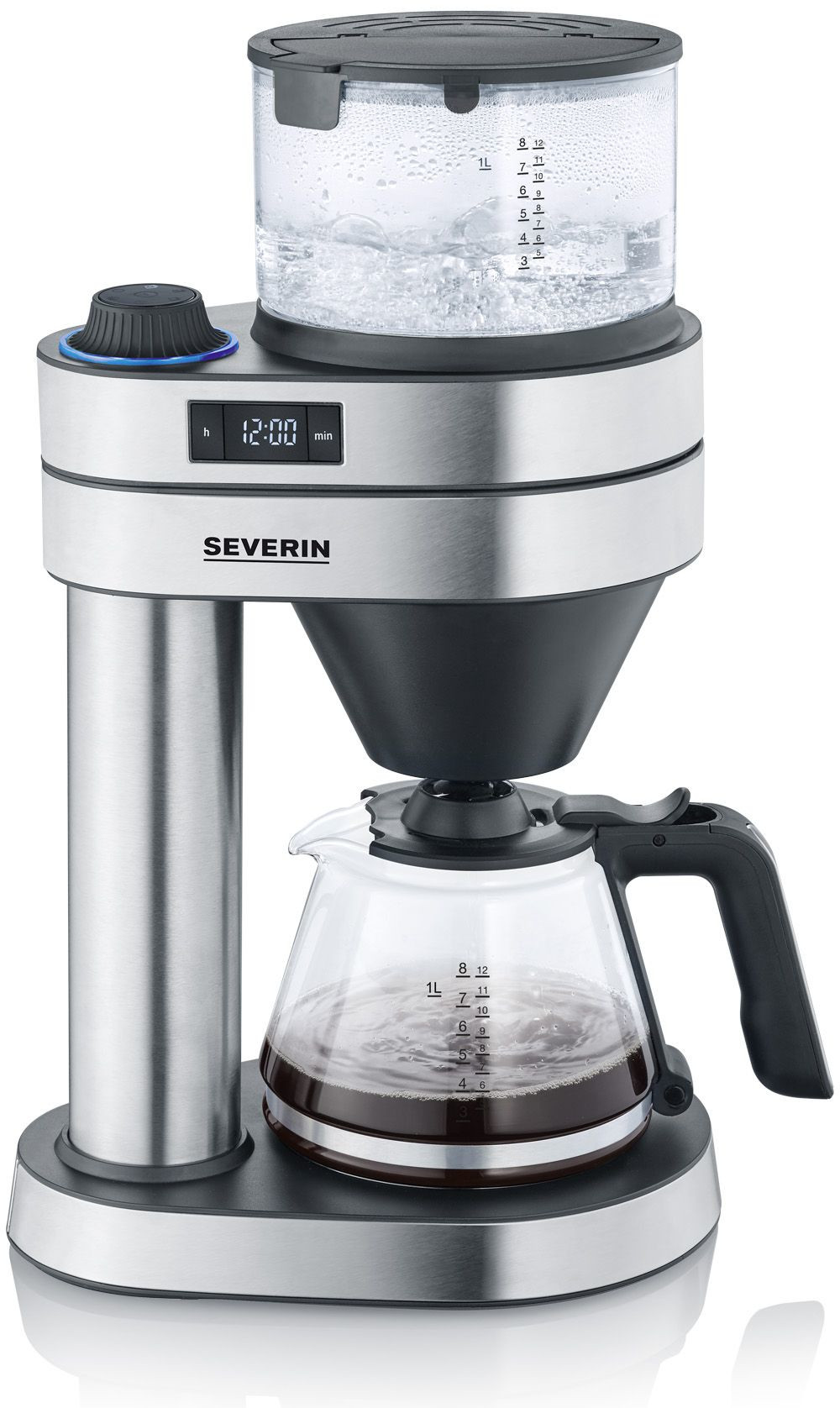 SEVERIN  Percolateur Caprice (KA 5760) - Machine à café - Capacité (réservoir d'eau): 1 l - Type de pot: Verre - Inox
