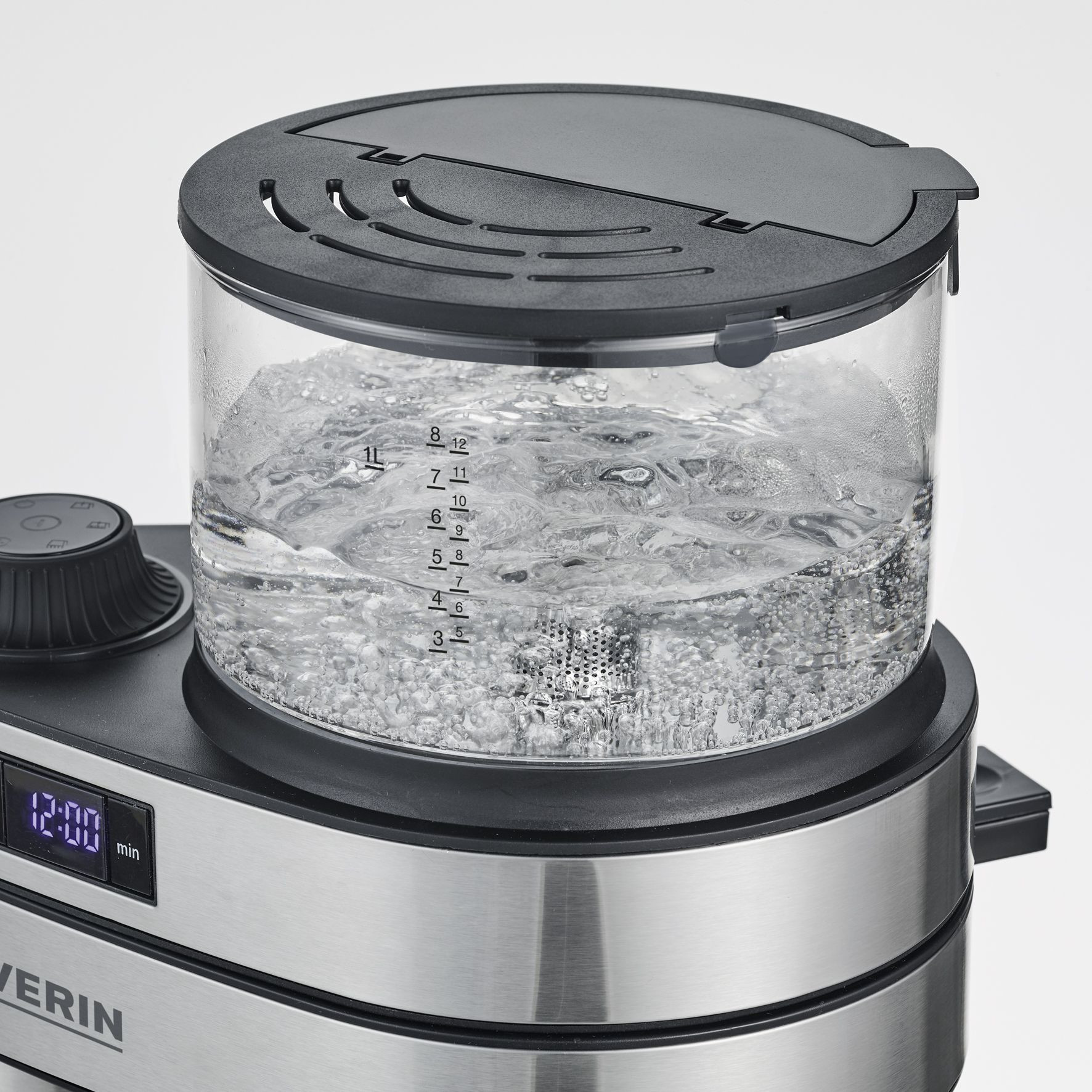 SEVERIN  Percolateur Caprice (KA 5760) - Machine à café - Capacité (réservoir d'eau): 1 l - Type de pot: Verre - Inox