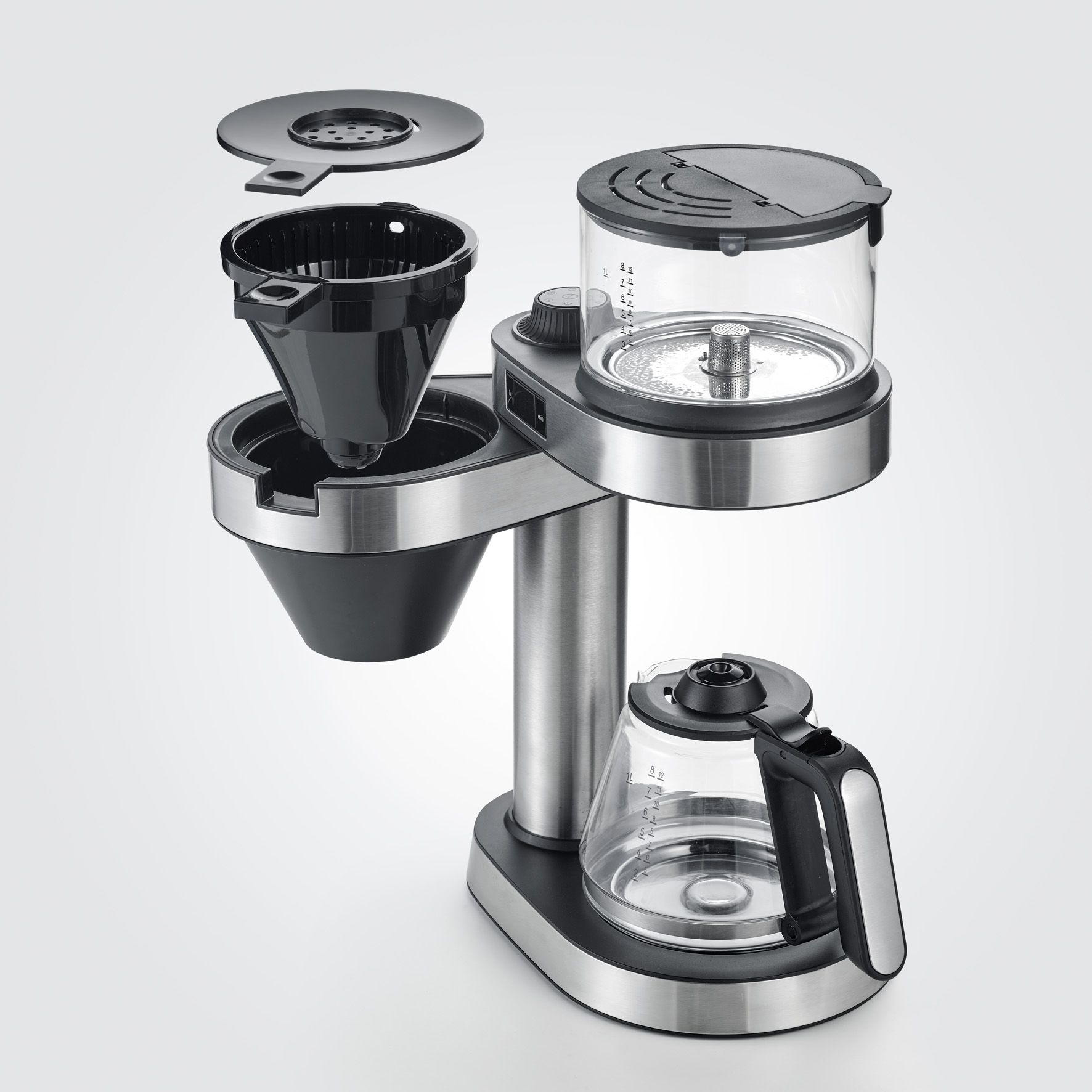 SEVERIN  Percolateur Caprice (KA 5760) - Machine à café - Capacité (réservoir d'eau): 1 l - Type de pot: Verre - Inox