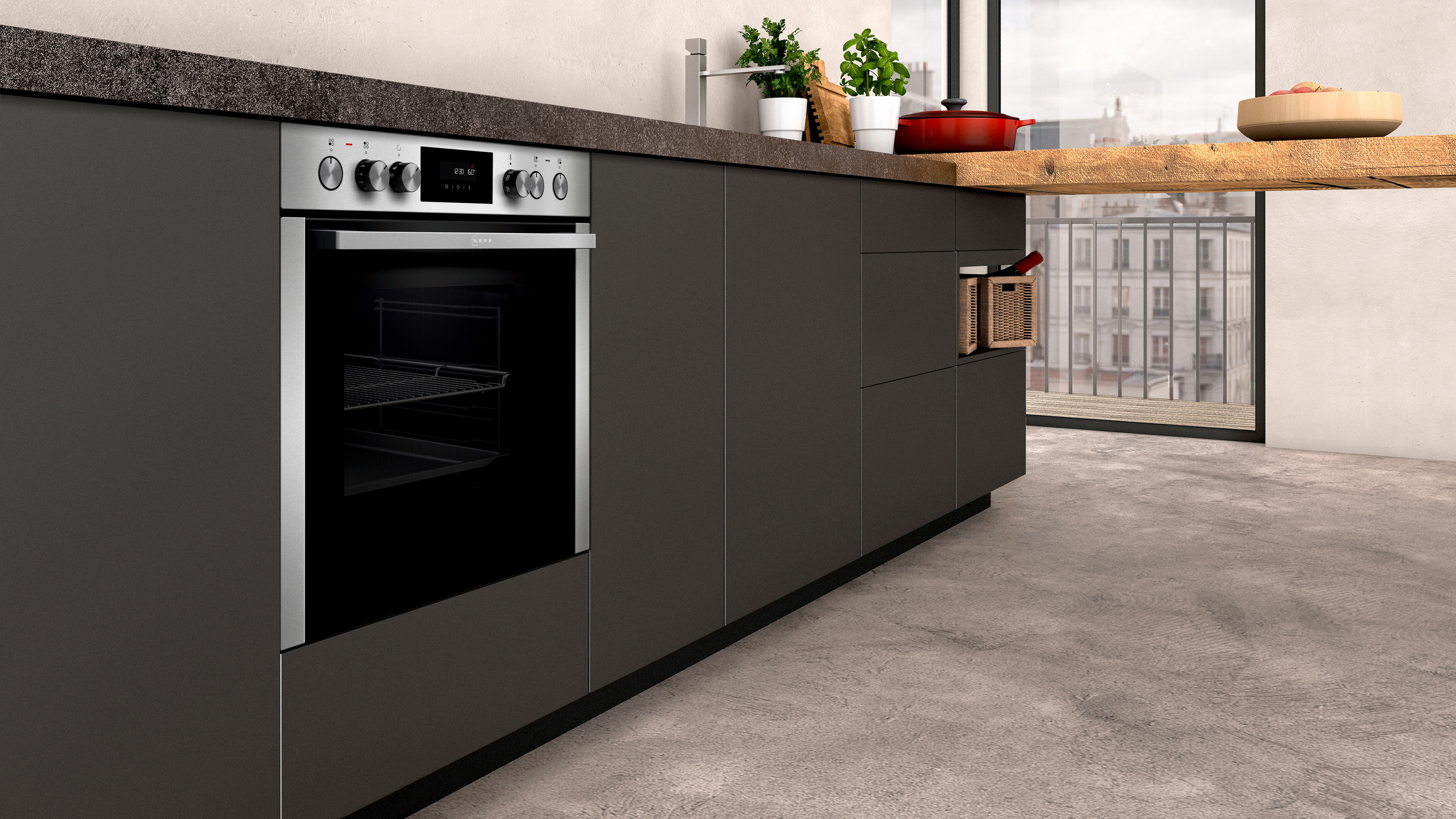 NEFF E2CCH7AN1, Backofen (Einbaugerät, 71 l, 594 mm breit)