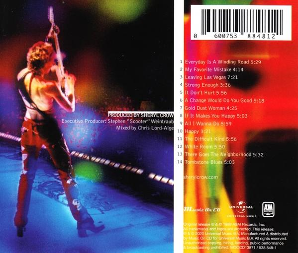 CD-hoes met een man die gitaar speelt. Tekst: Produced by Sheryl Crow. Tracklist staat rechts.