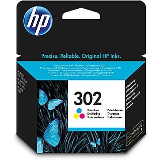 Cartucho de tinta - HP 302, Tricolor, F6U65AE