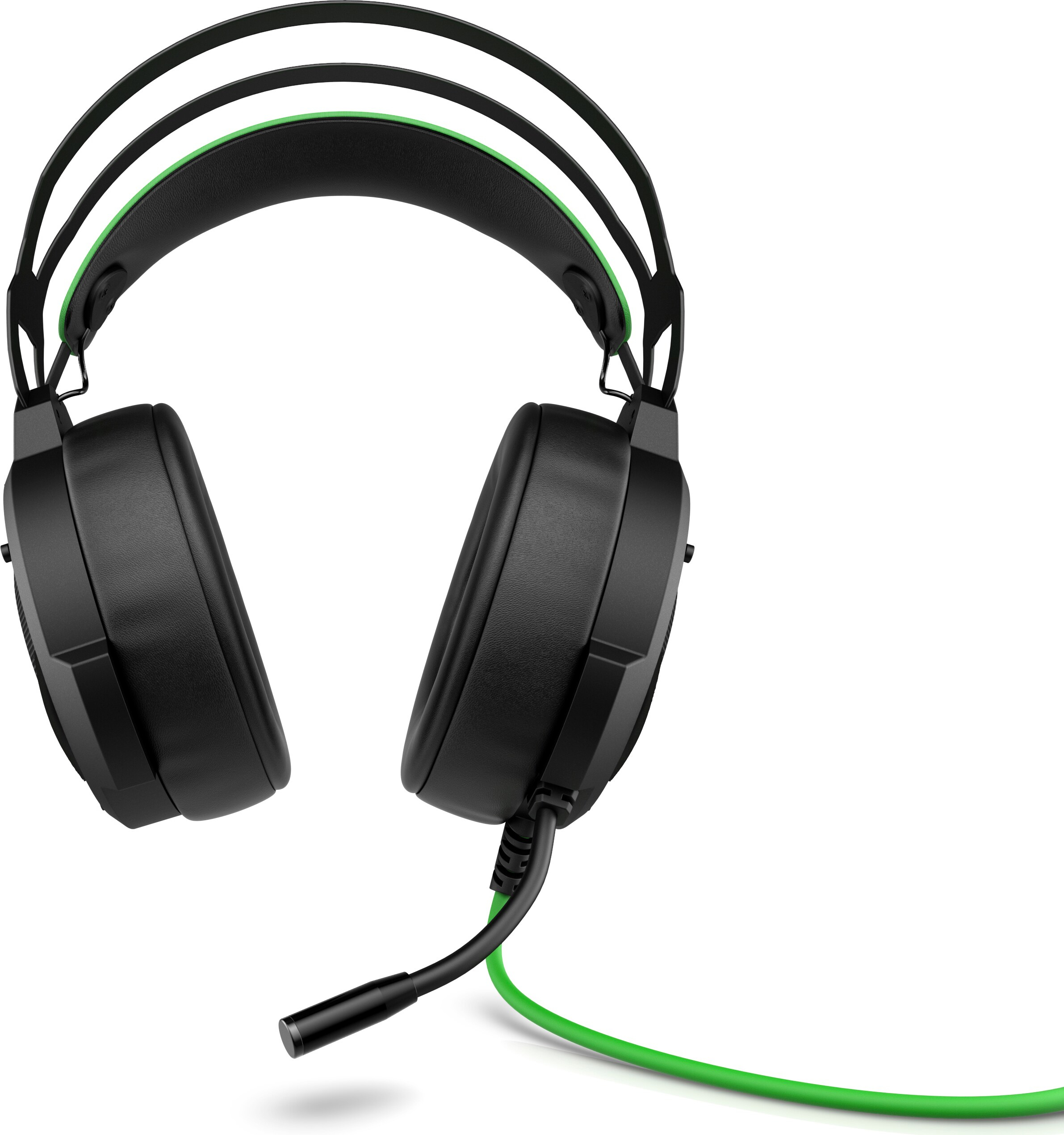 Auriculares gaming - HP Pavilion 600, Sonido envolvente 7.1, LED, Micrófono, Verde y negro