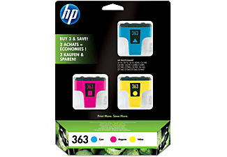 HP Tintenpatrone 363 3er Pack, farbig (CB333EE)