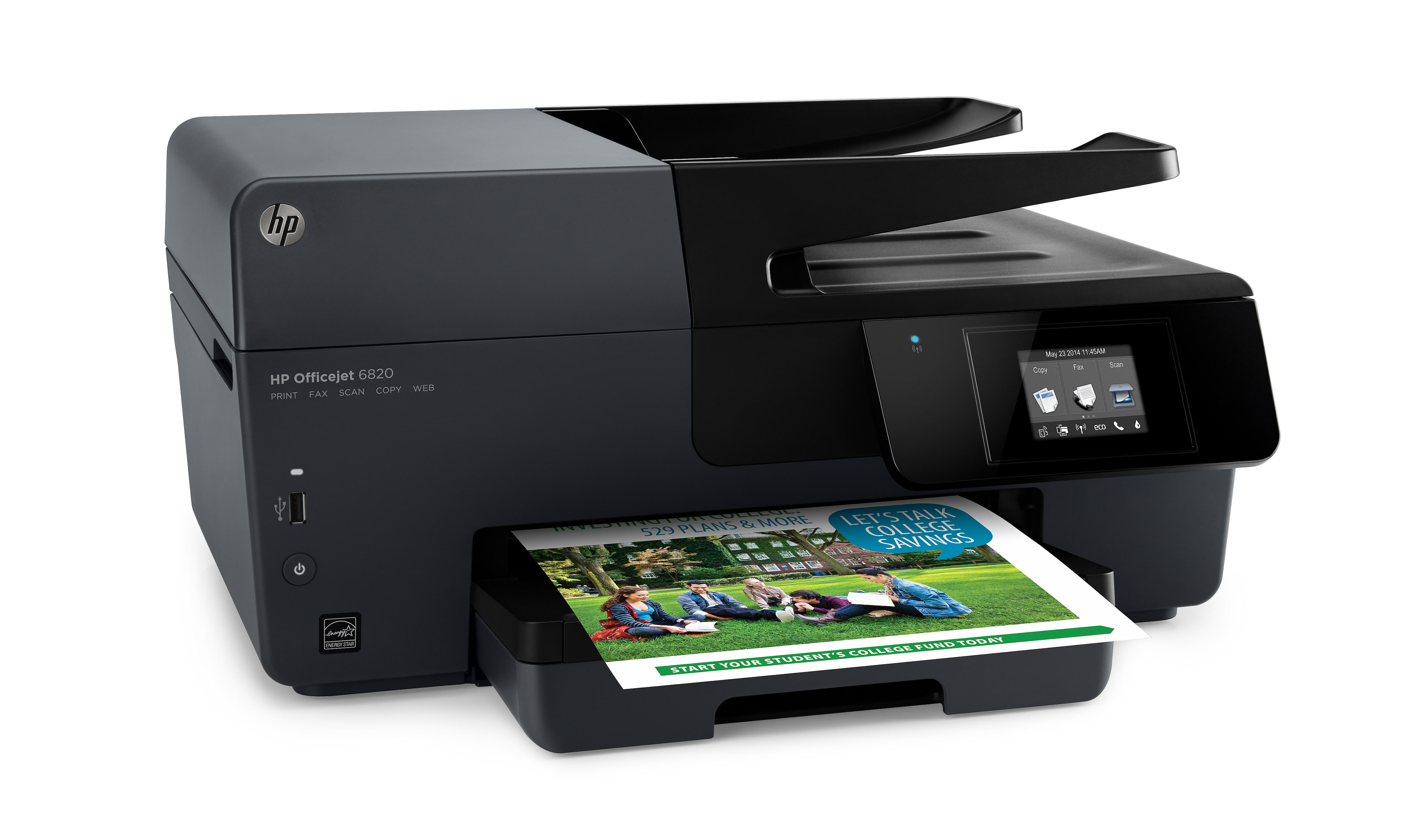 Impresora Multifunción - HP OfficeJet 6820 con WiFi, Doble cara automática, Scanner y Fax