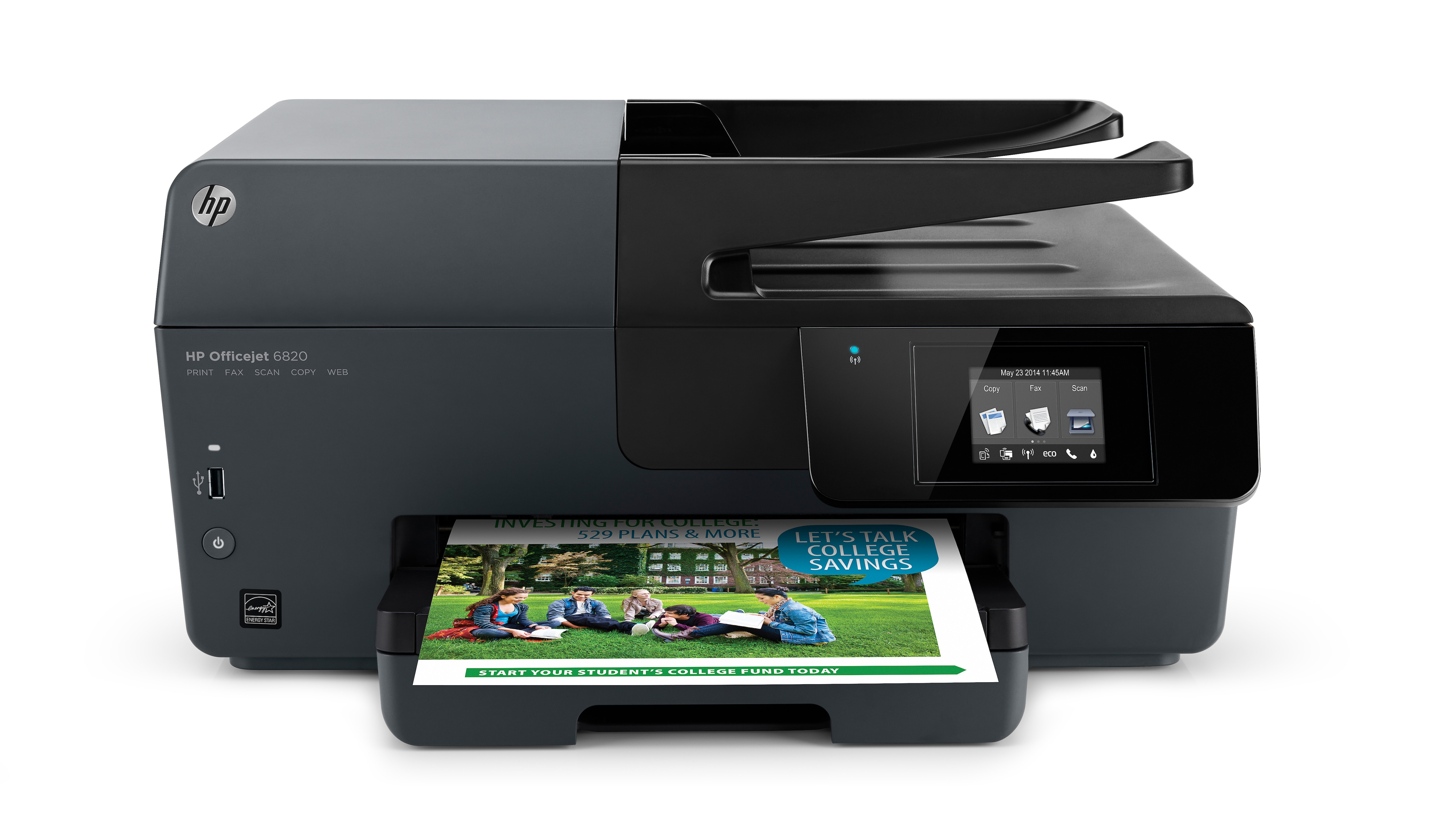 Impresora Multifunción - HP OfficeJet 6820 con WiFi, Doble cara automática, Scanner y Fax