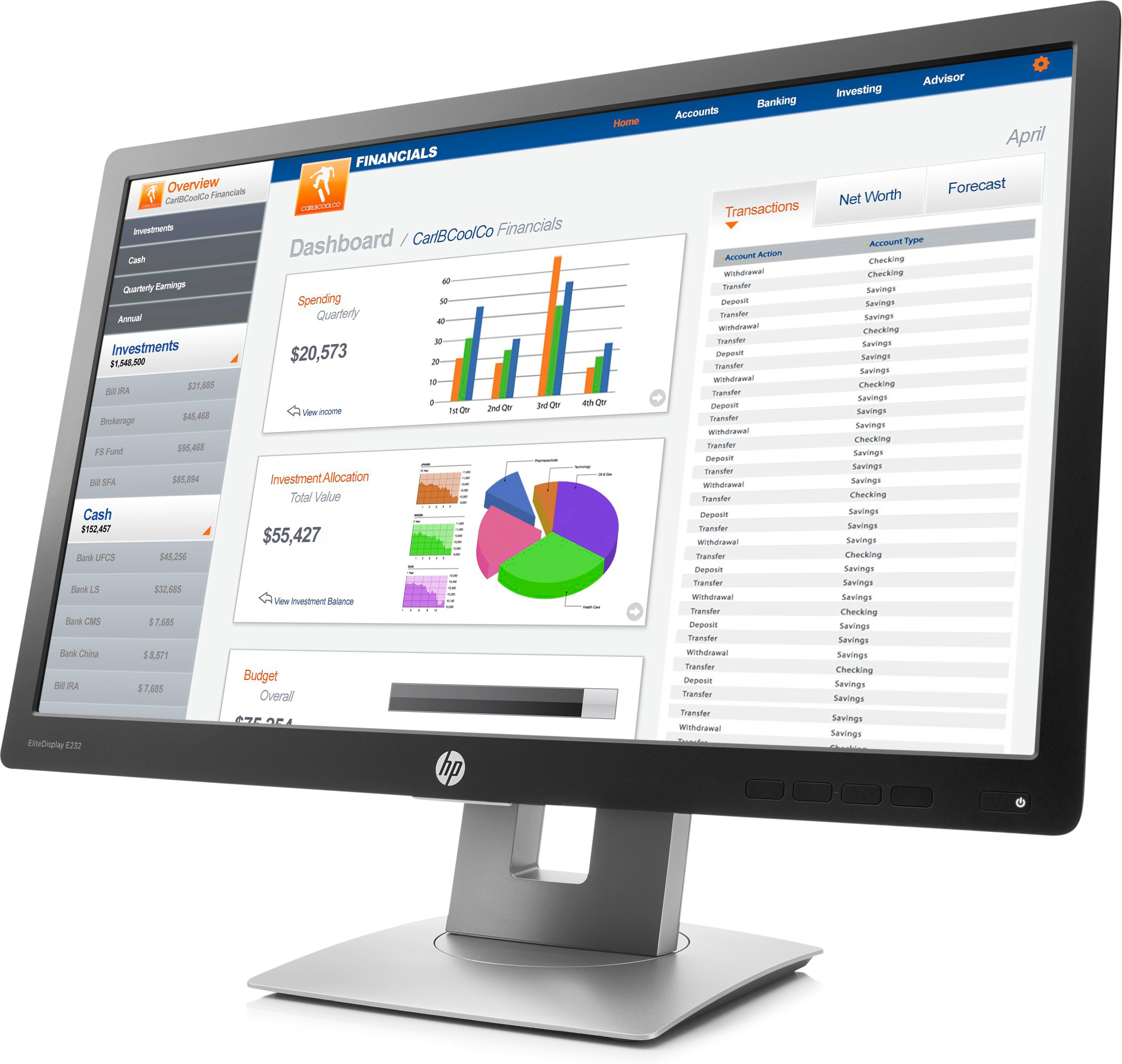 HP EliteDisplay E232