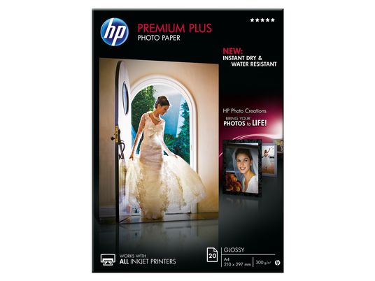HP Premium Plus Fotopapier glänzend - 20 Blatt/A4/210 x 297 mm - 