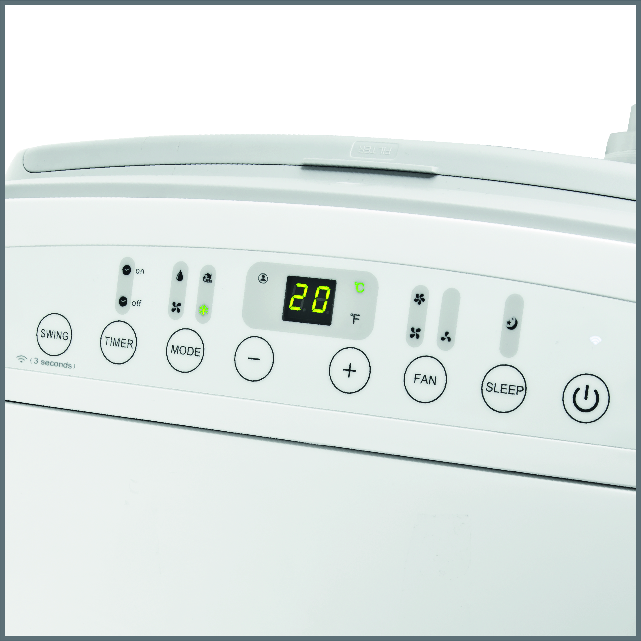 KOENIC WLAN KAC12020 Klimagerät (Max. Raumgröße: 120 m³, EEK: A, 12000 BTU/h, Weiß)
