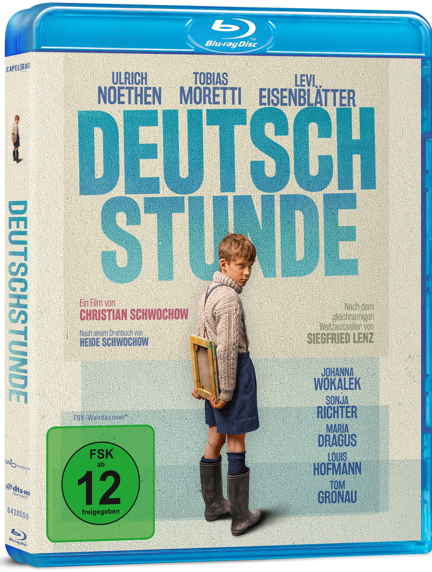 Blu-ray Disc Hülle mit dem Titel 'DEUTSCHSTUNDE', mit einem Jungen und Text.