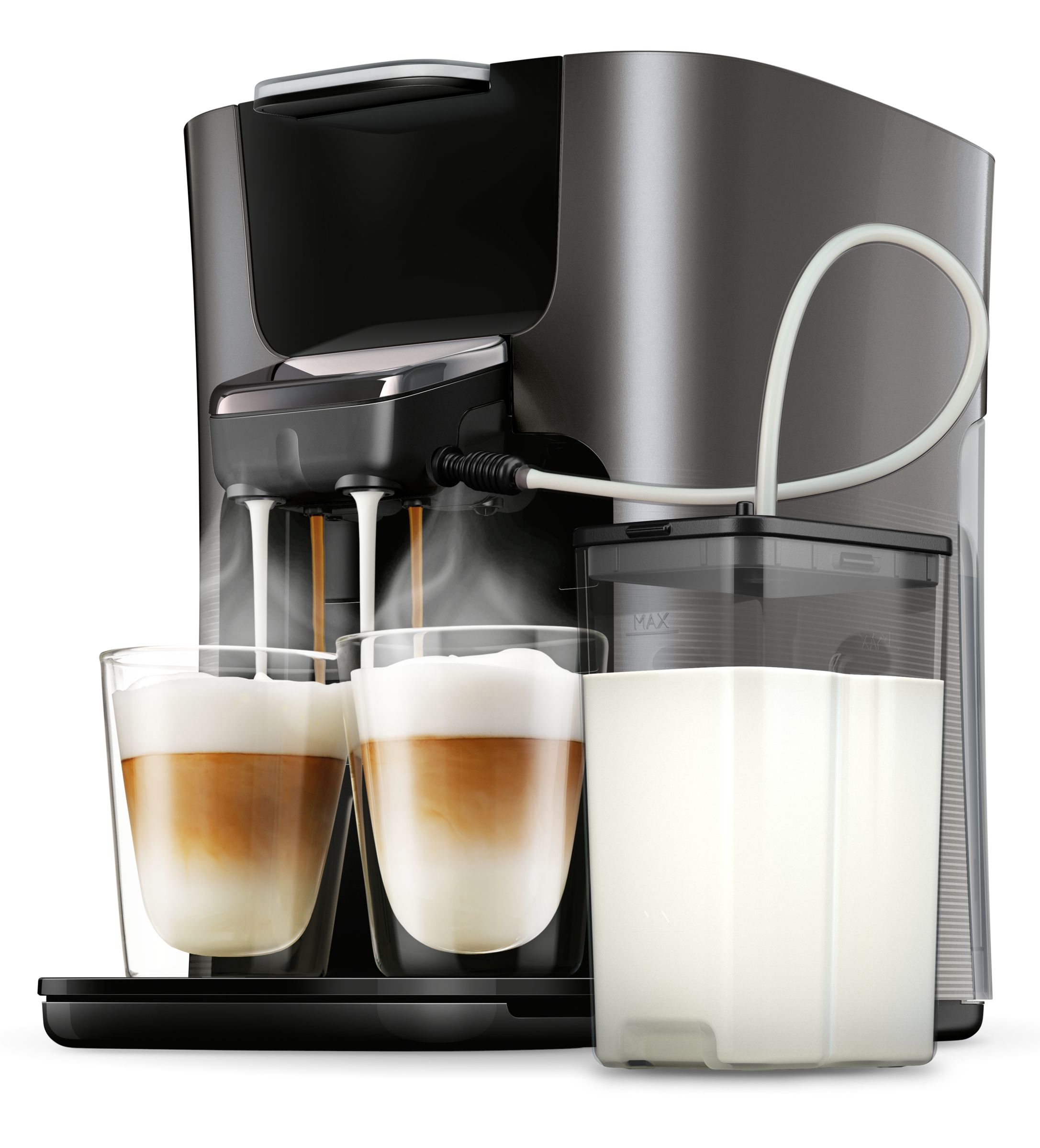 PHILIPS SENSEO® HD6574/50 Latte Duo Plus Padmaschine, Anthrazit