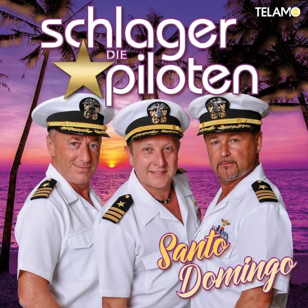Albumcover: Drei Männer in Matrosenuniformen lächeln am Strand mit Palmen.