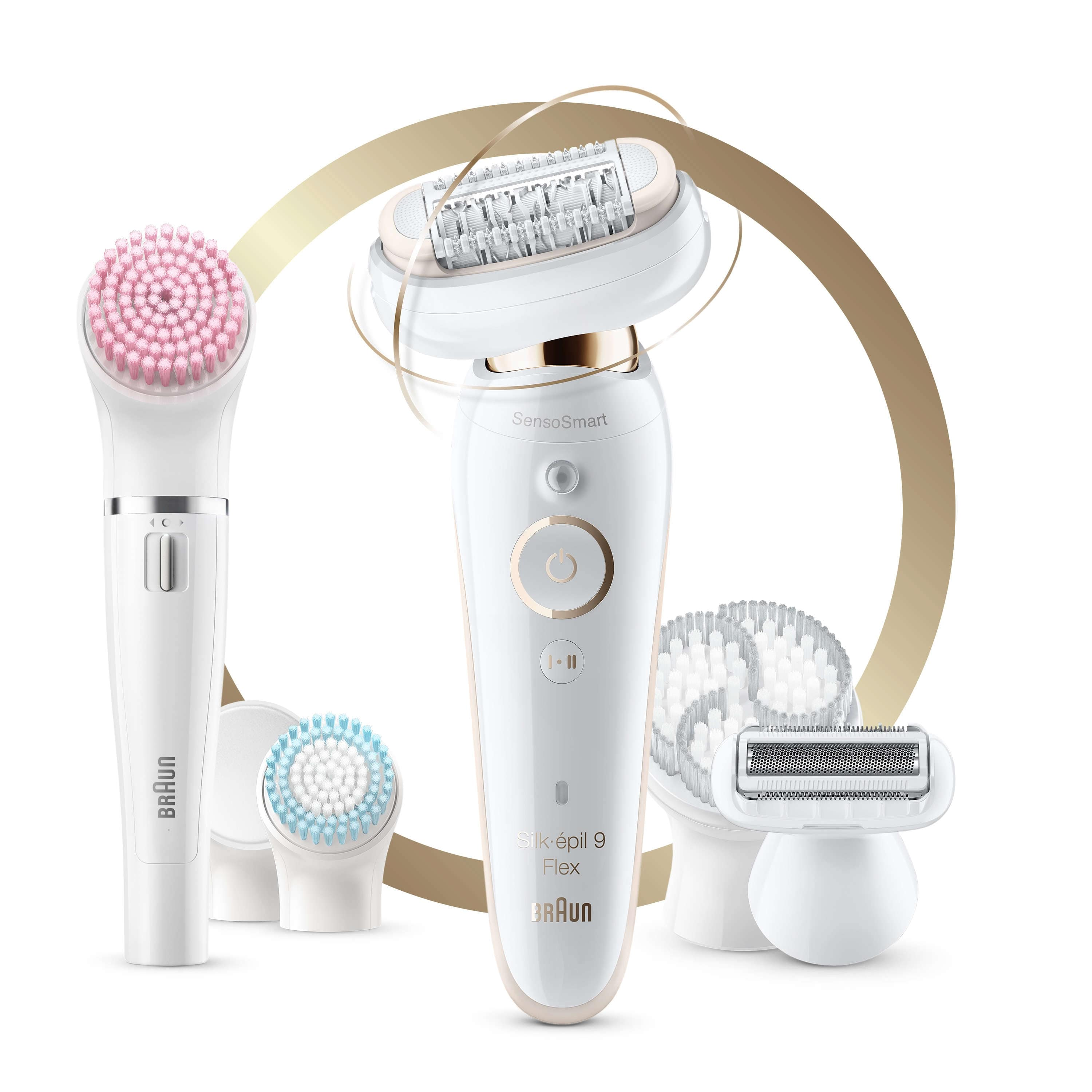 BRAUN SILK-ÉPIL 9 FLEX 9100 3D SES Weiß/Gold BS Epilierer