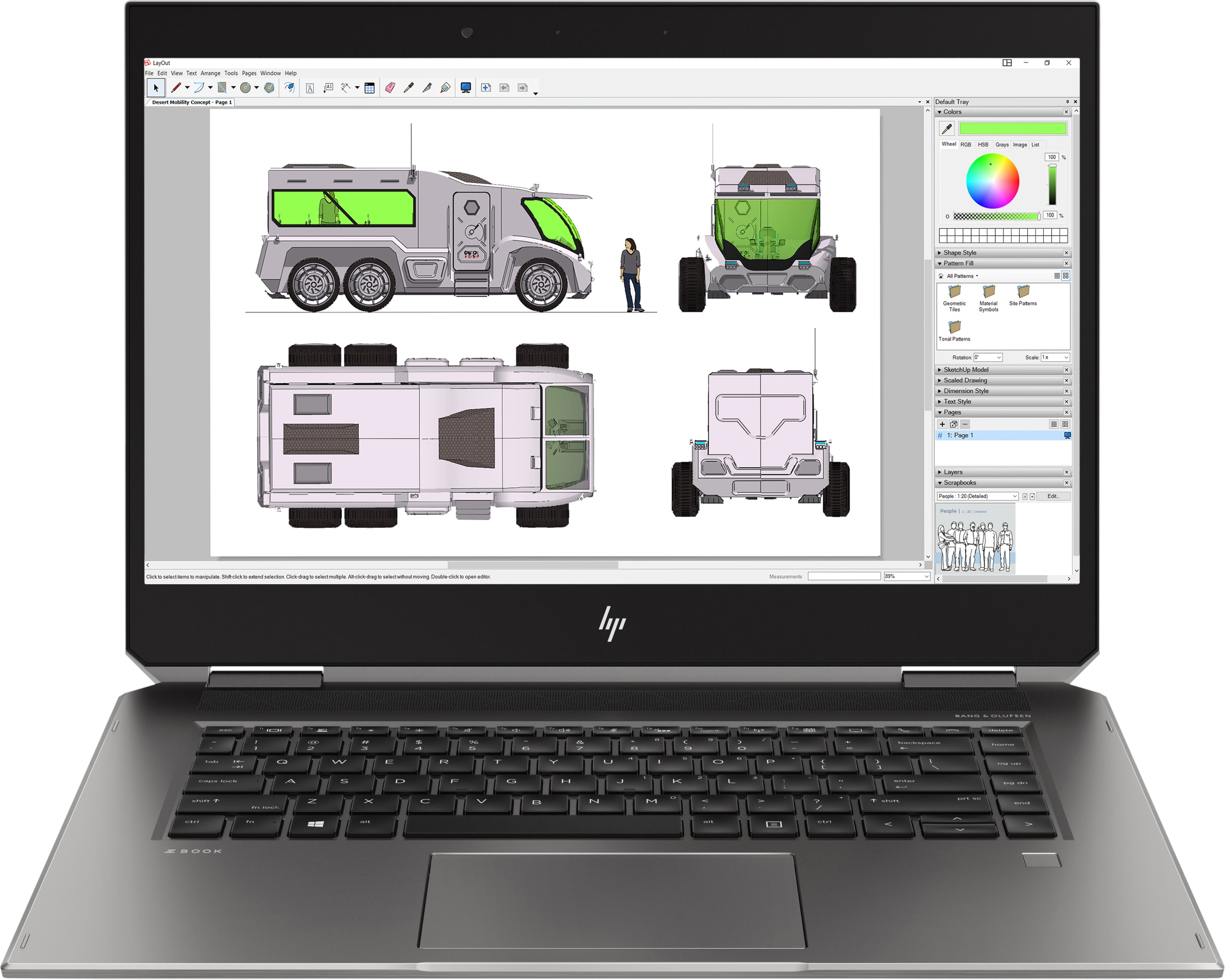HP - B2B ZBook Studio x360 G5 - 15,6 Zoll - Intel® Core™ i7 i7-8850H - 32 GB - 1 TB