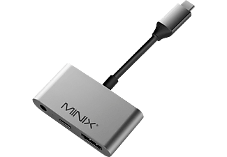 MINIX Neo C-HA - Adapter USB-C zu HDMI/AUX (Grau)