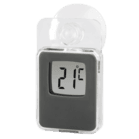 Fensterthermometer für innen und außen, digital, 7,5 x 4,6 cm, grau