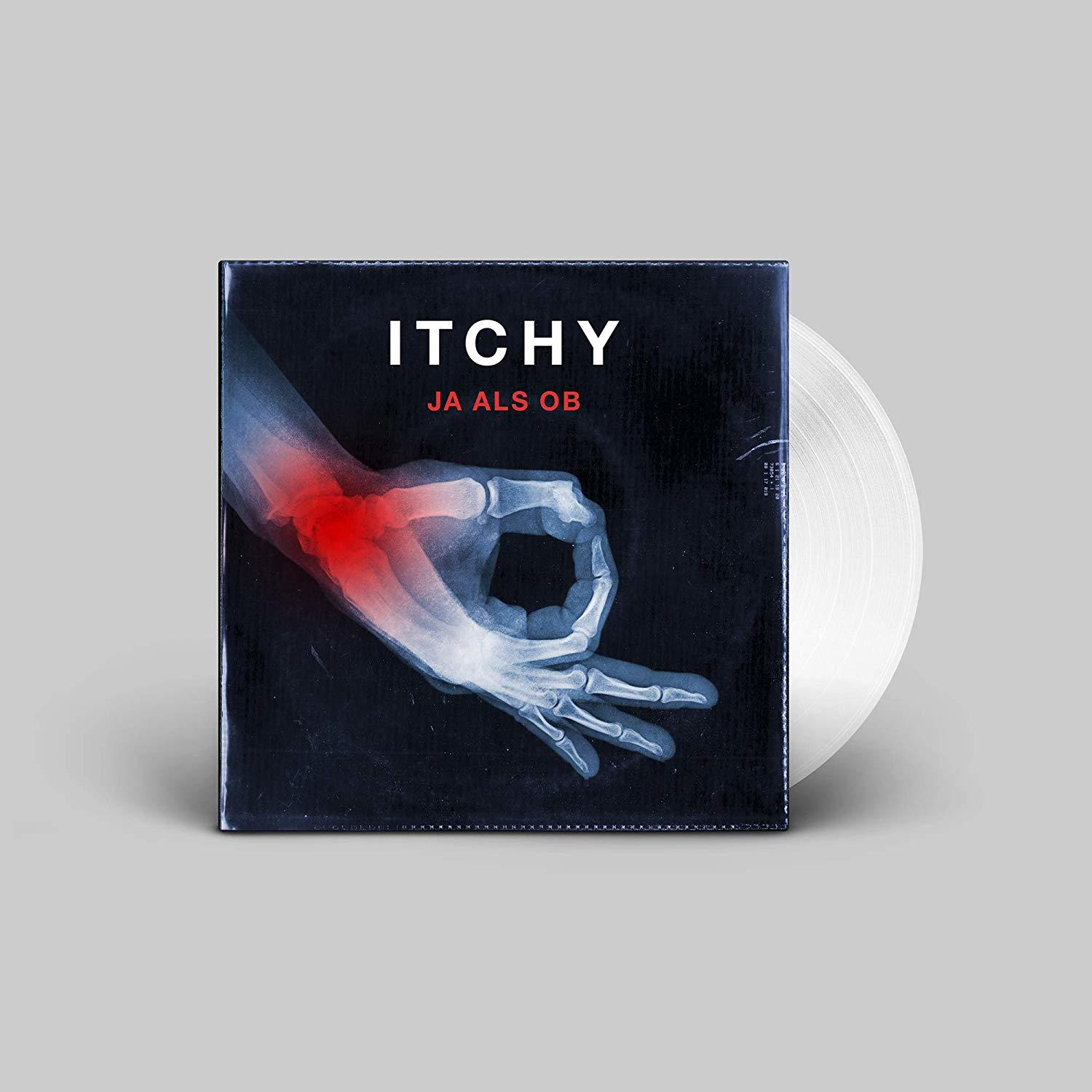 Schallplatte mit einem Cover mit Röntgenhand.