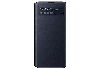 Funda - Samsung S View Wallet EF-EN770PBEGEU, Para Samsung Galaxy Note 10 Lite, Con tapa, Tarjetero, Negro