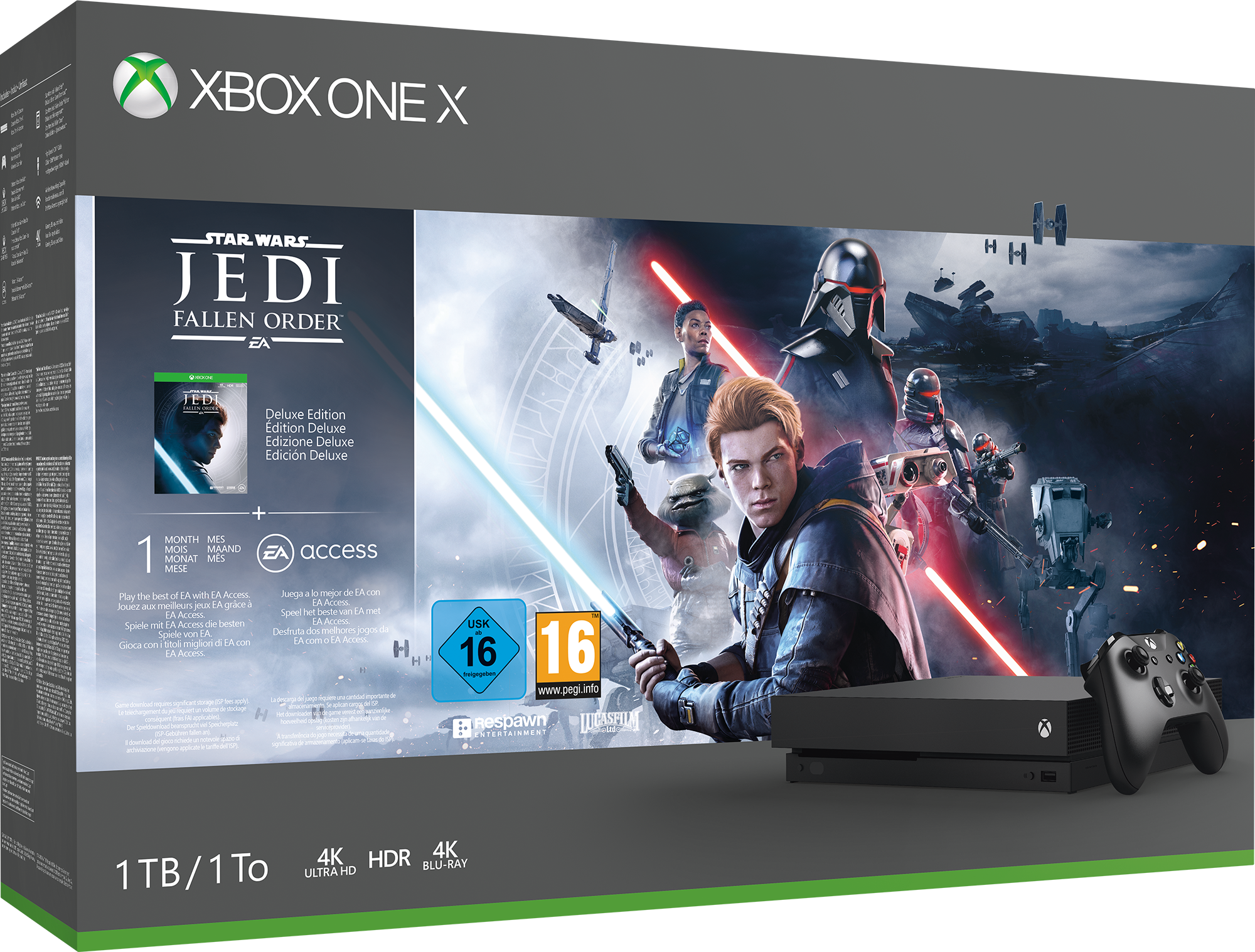 Xbox One X 1TB - Star Wars Jedi: Fallen Order Bundle - Spielkonsole - Schwarz