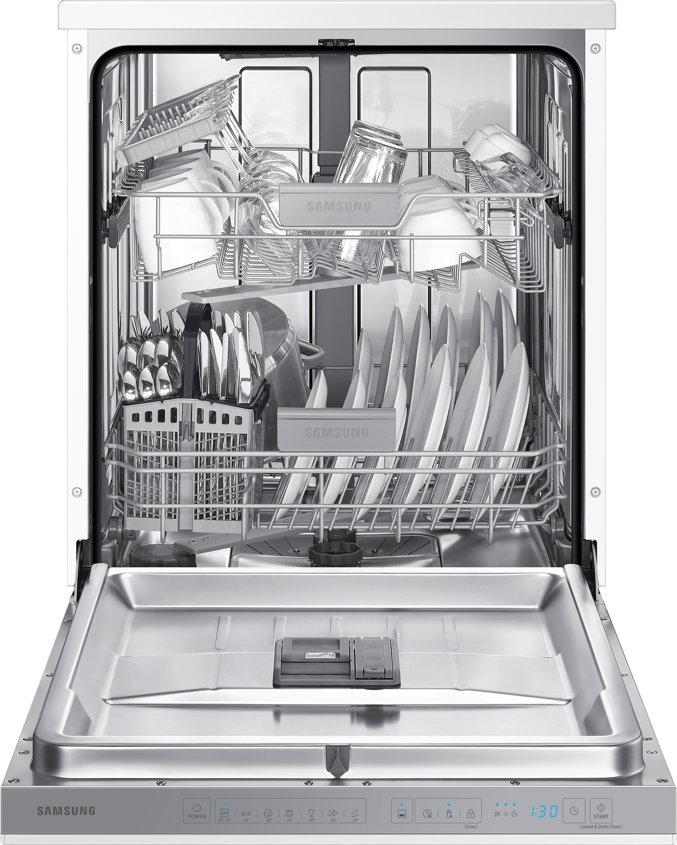 SAMSUNG DW60R7040FW Geschirrspüler (Standgerät, 598 mm breit, 44 dB (A), D)