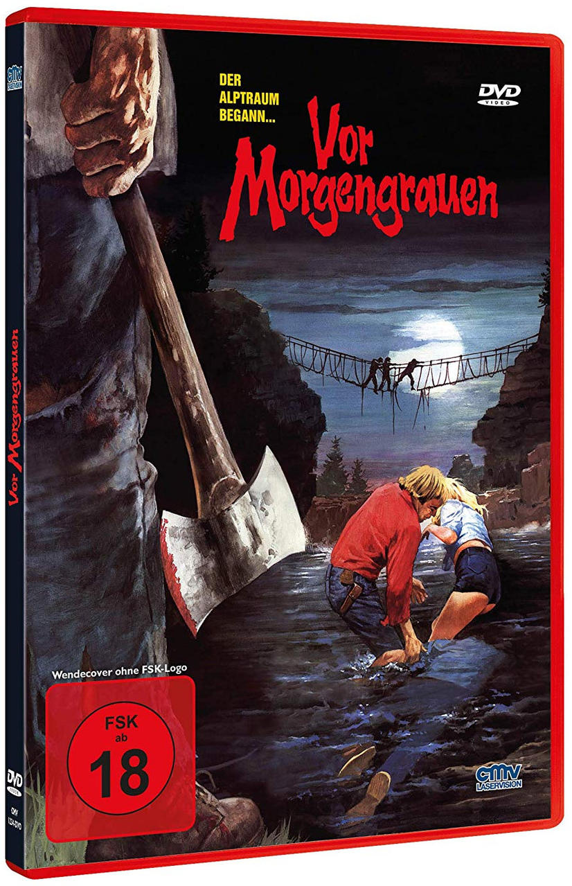 DVD-Cover eines Horrorfilms mit einem Mann, der eine Axt hält.