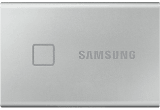 SAMSUNG T7 Touch hordozható SSD, 1TB, USB 3.2, Ezüst (OSAM-MU-PC1T0S)