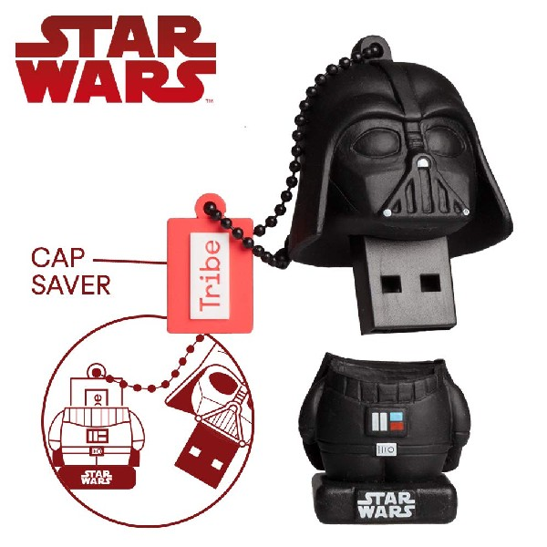 Pendrive de 32 GB - Tribe Darth Vader TLJ (FD030709), 2.0, Diseño Star Wars, Para Windows, Mac y Linux, Negro