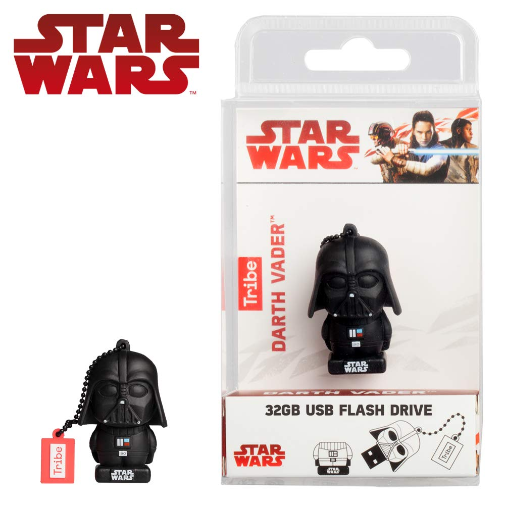 Pendrive de 32 GB - Tribe Darth Vader TLJ (FD030709), 2.0, Diseño Star Wars, Para Windows, Mac y Linux, Negro