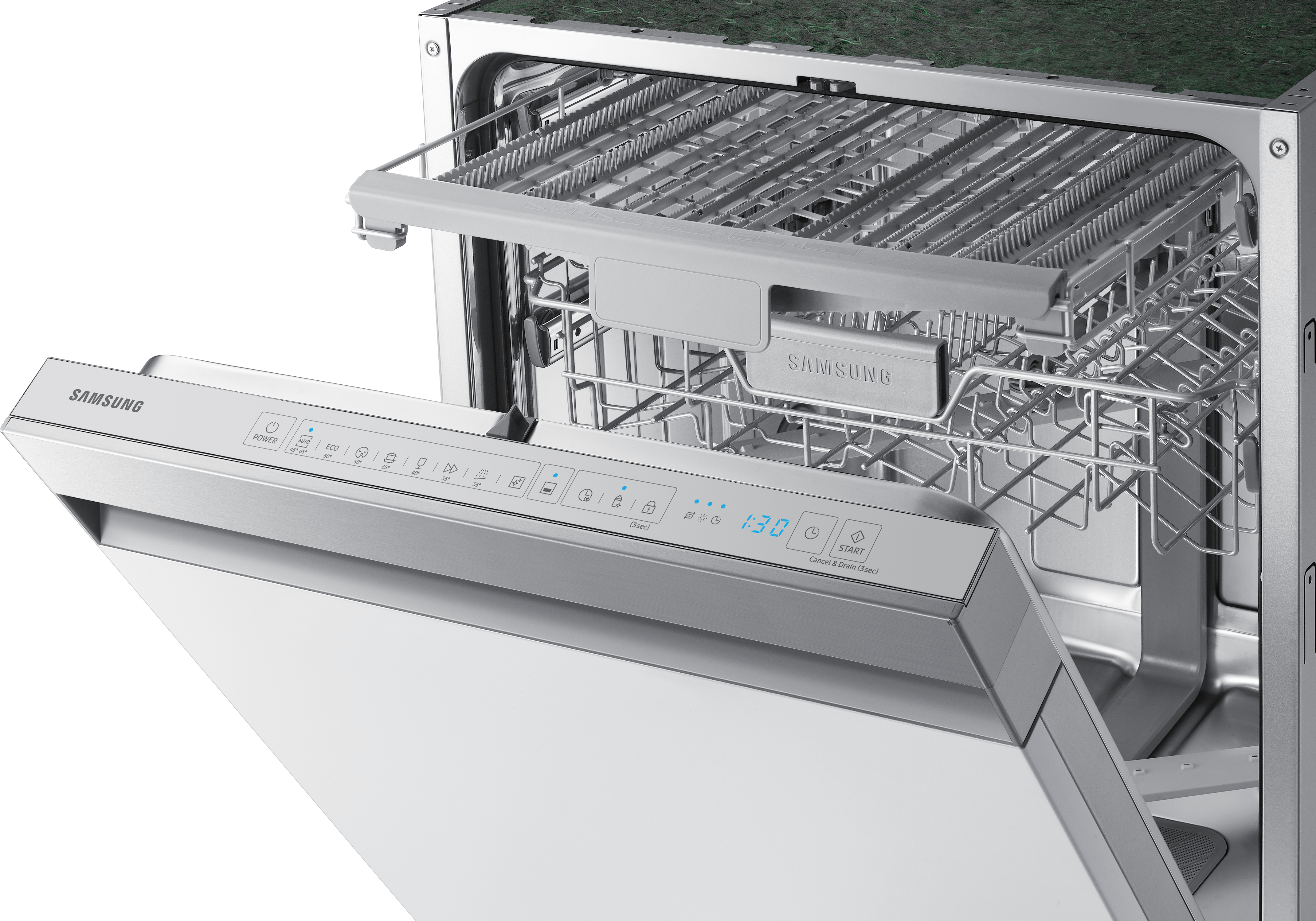 SAMSUNG DW60R7050SS Geschirrspüler (teilintegrierbar, 598 mm breit, 44 dB (A), D)