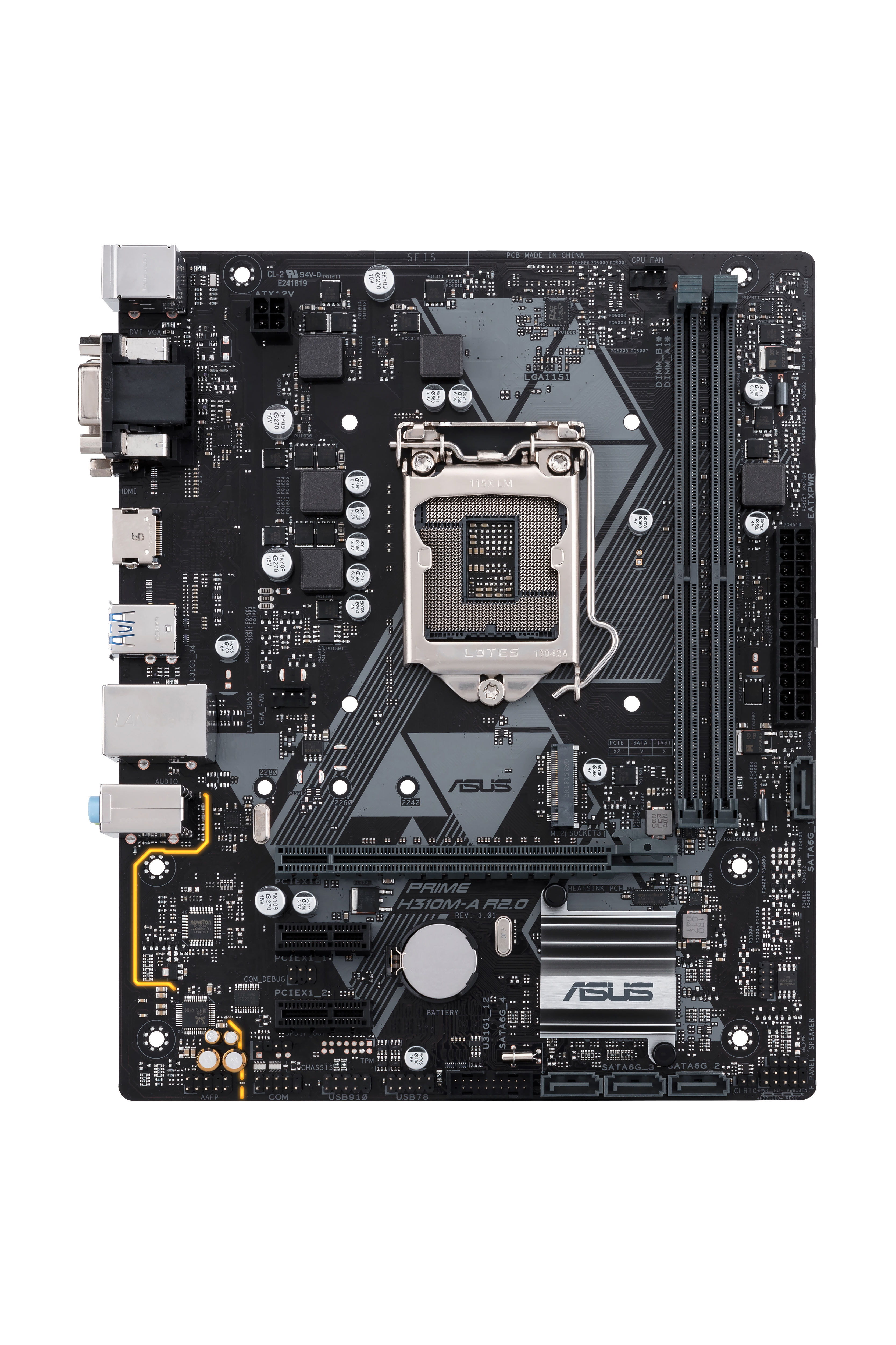 ASUS Prime H310M-A Mainboard Schwarz