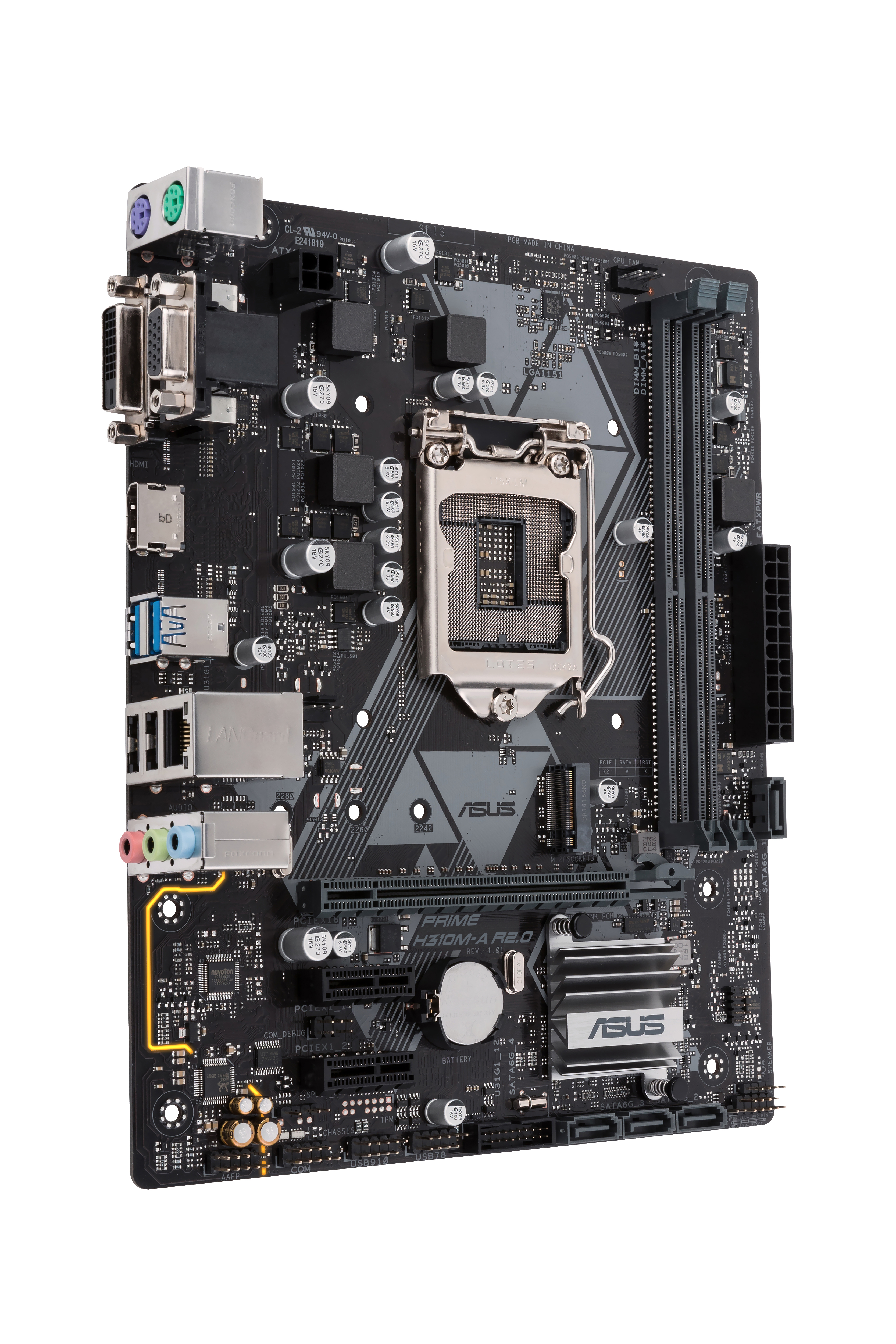 ASUS Prime H310M-A Mainboard Schwarz