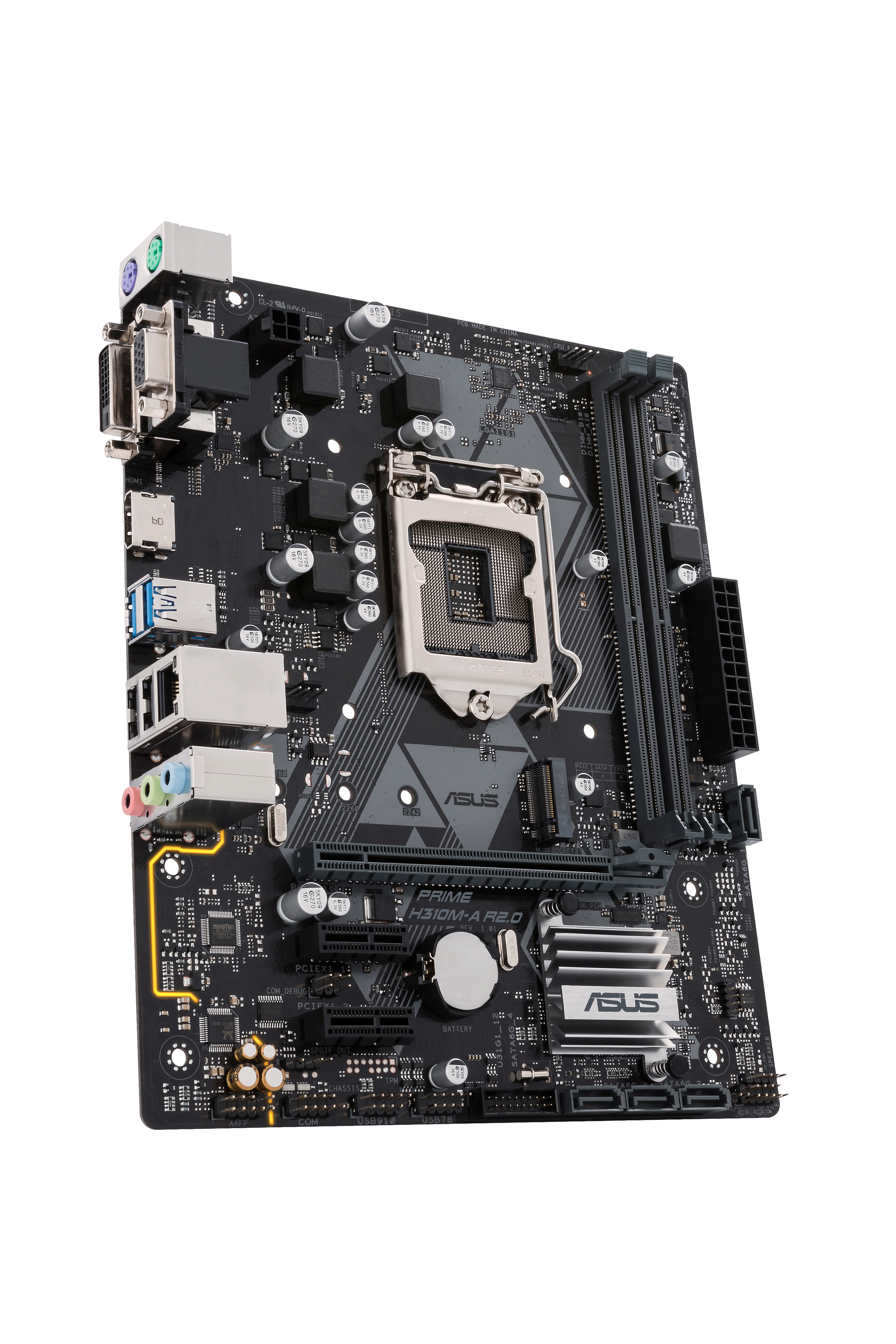 ASUS Prime H310M-A Mainboard Schwarz