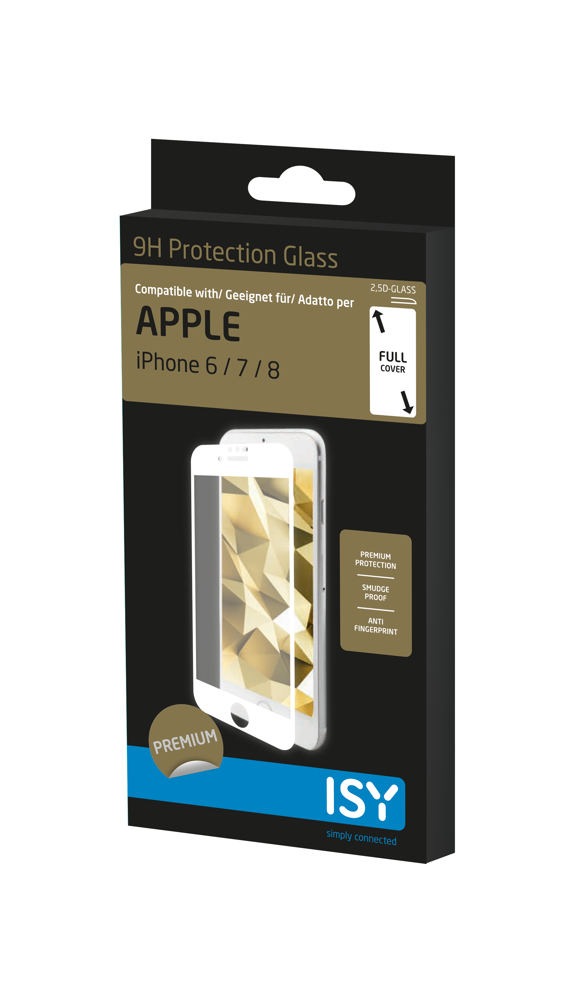 ISY IPG-5002-2.5D Displayschutz (für Apple iPhone 6, iPhone 7, iPhone 8)