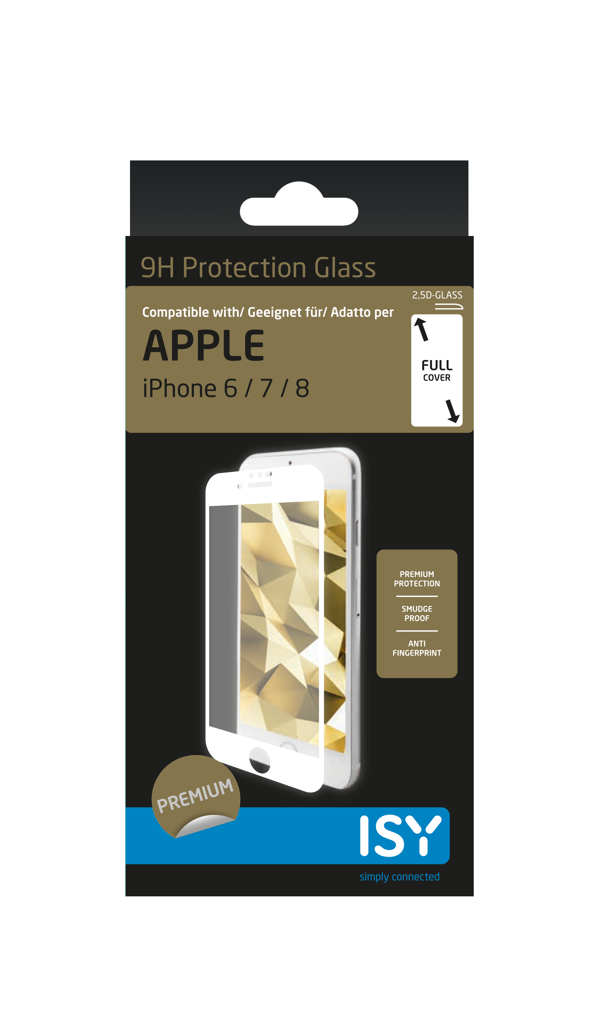 ISY IPG-5002-2.5D Displayschutz (für Apple iPhone 6, iPhone 7, iPhone 8)
