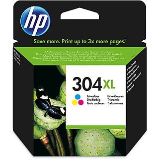 Cartucho de tinta - HP Original 304XL, Tricolor, N9K07AE