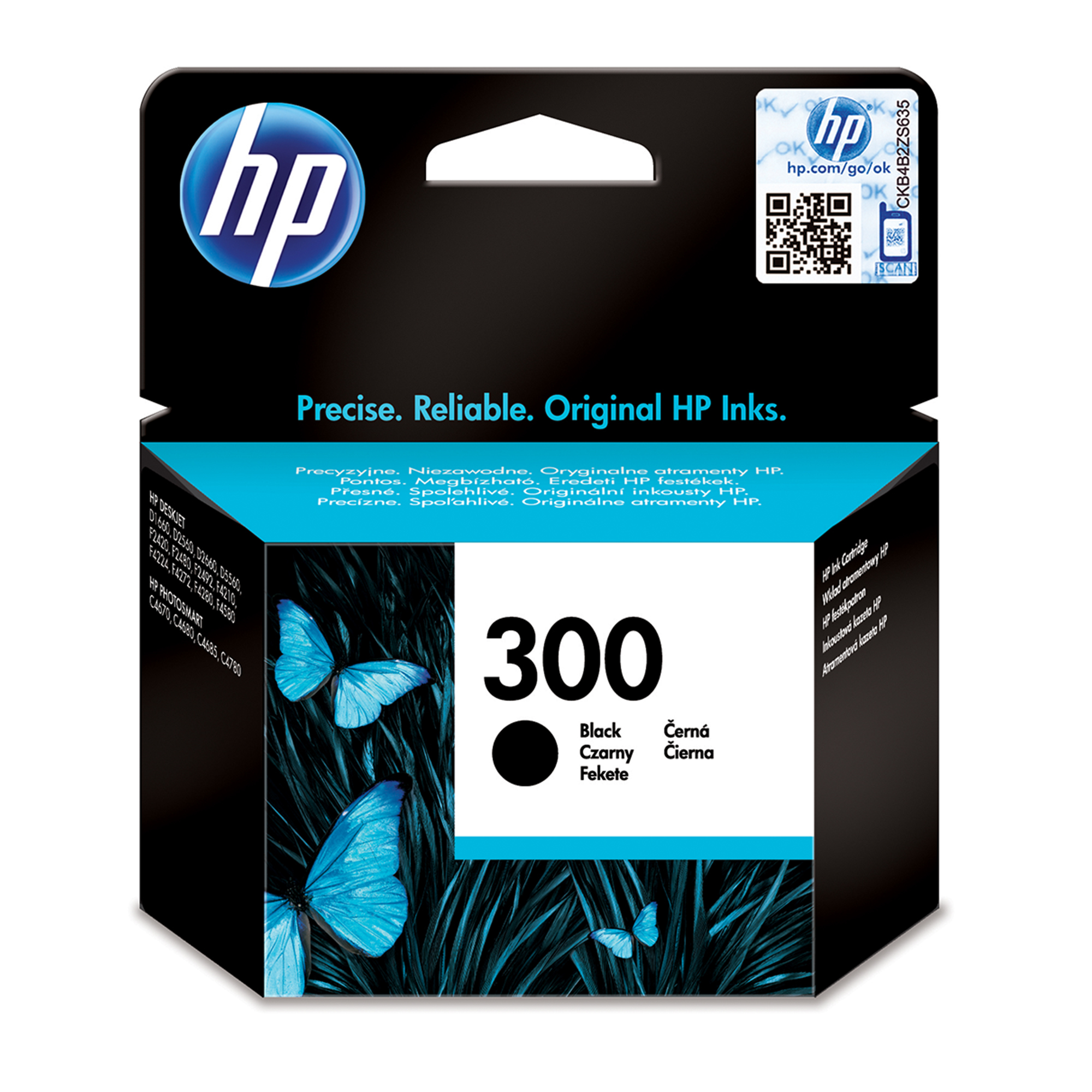 Cartucho de tinta - HP 300, Negro, CC640EE