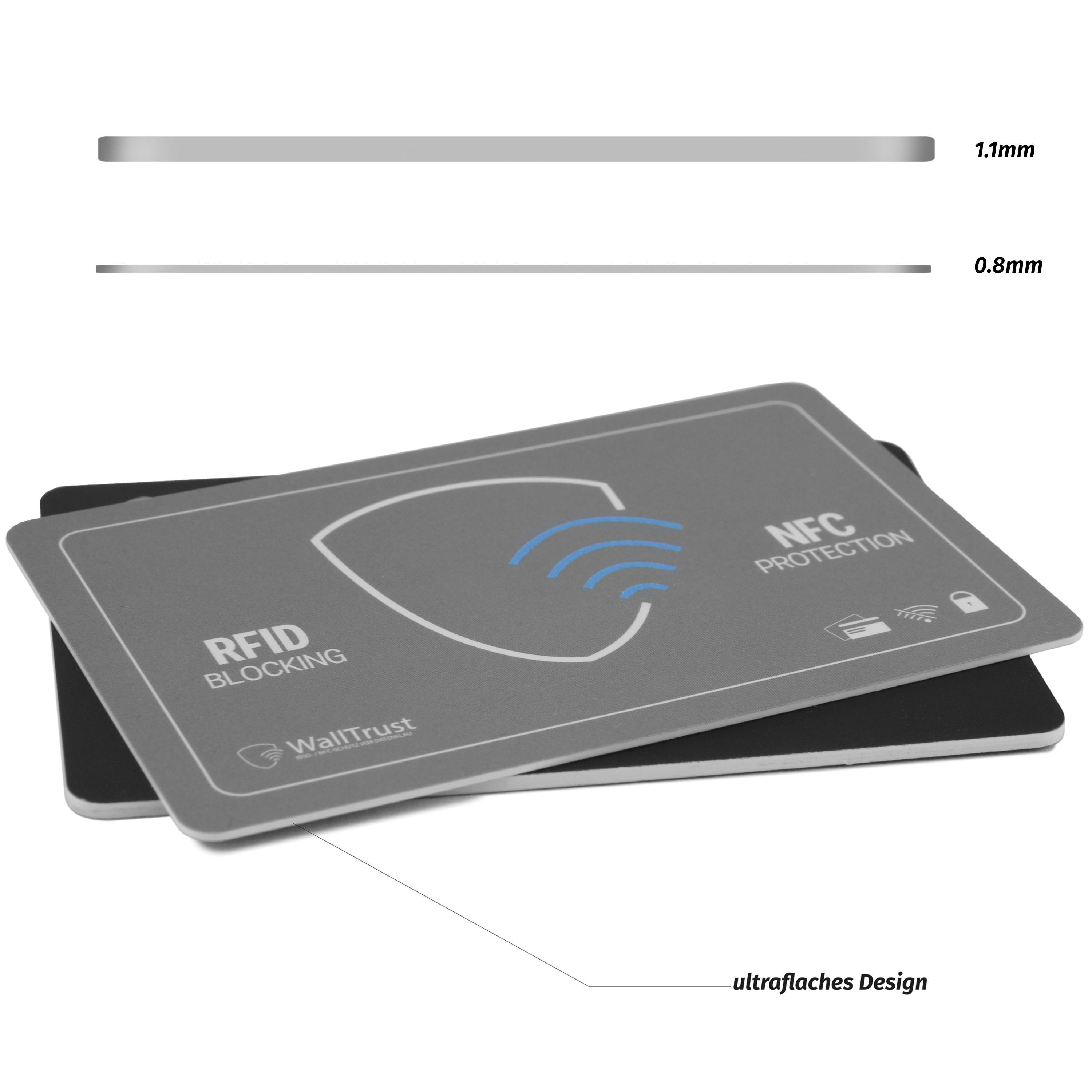 WALLTRUST 2er Set RFID und NFC Blockings Cards