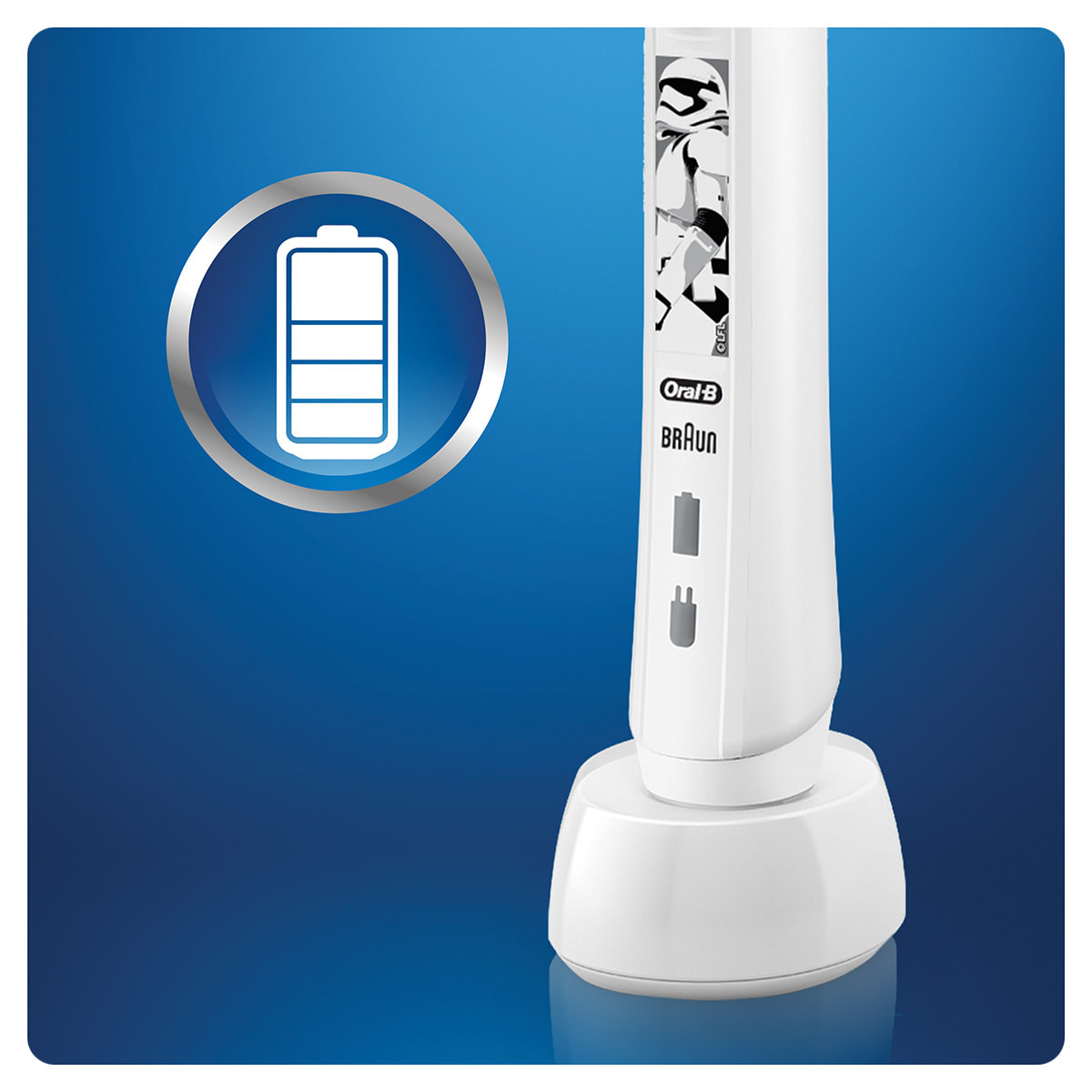ORAL-B Elektrische Zahnbürste Junior Star Wars Kinderzahnbürste Weiß