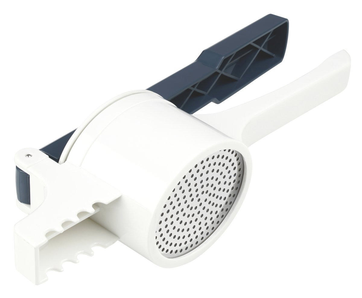 FACKELMANN 27906 easyprepare Kartoffel-Spätzlepresse Weiß/Blau-Grau
