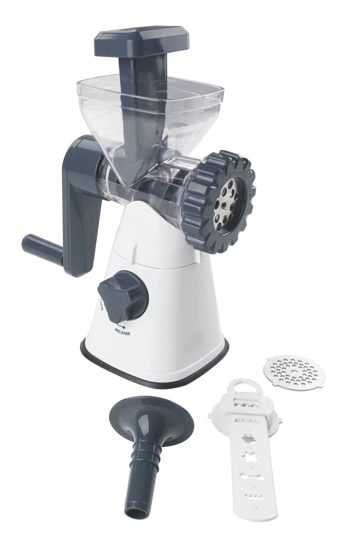 FACKELMANN 27913 easyprepare Fleischwolf Weiß/Blau-Grau