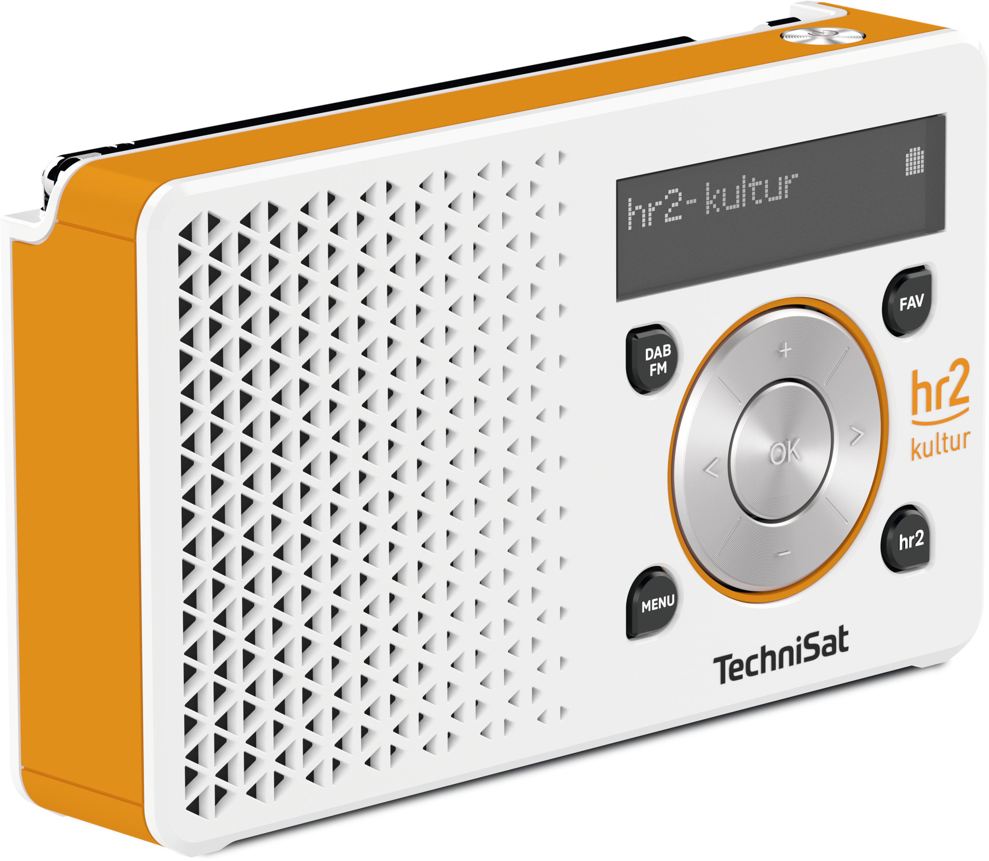 TECHNISAT DIGITRADIO 1 HR2 EDITION Radio, DAB+, FM, Weiß/Orange
