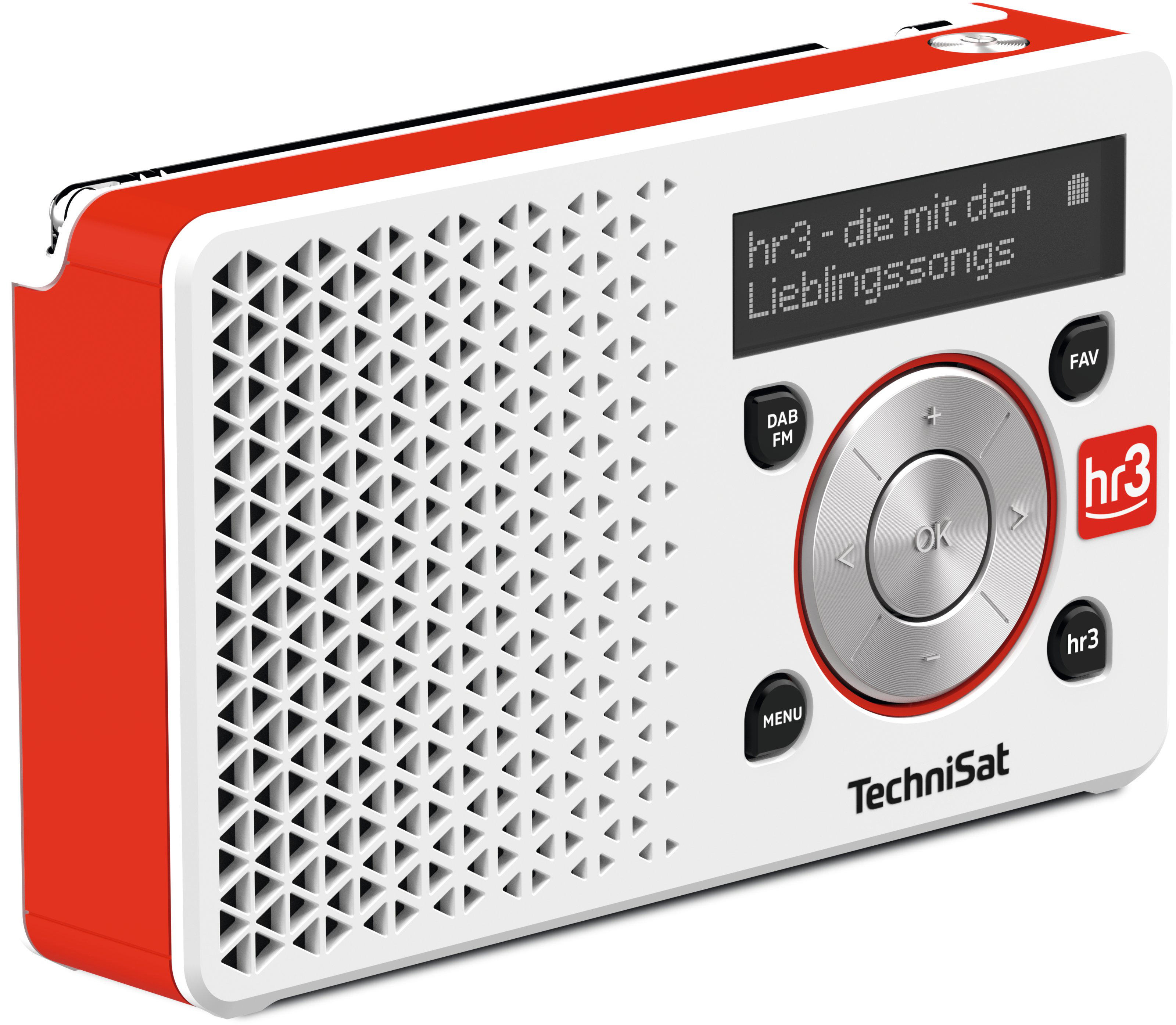 DIGITRADIO Weiß/Rot DAB+ TECHNISAT EDITION Digitalradio, HR3 FM, AM, DAB+, 1