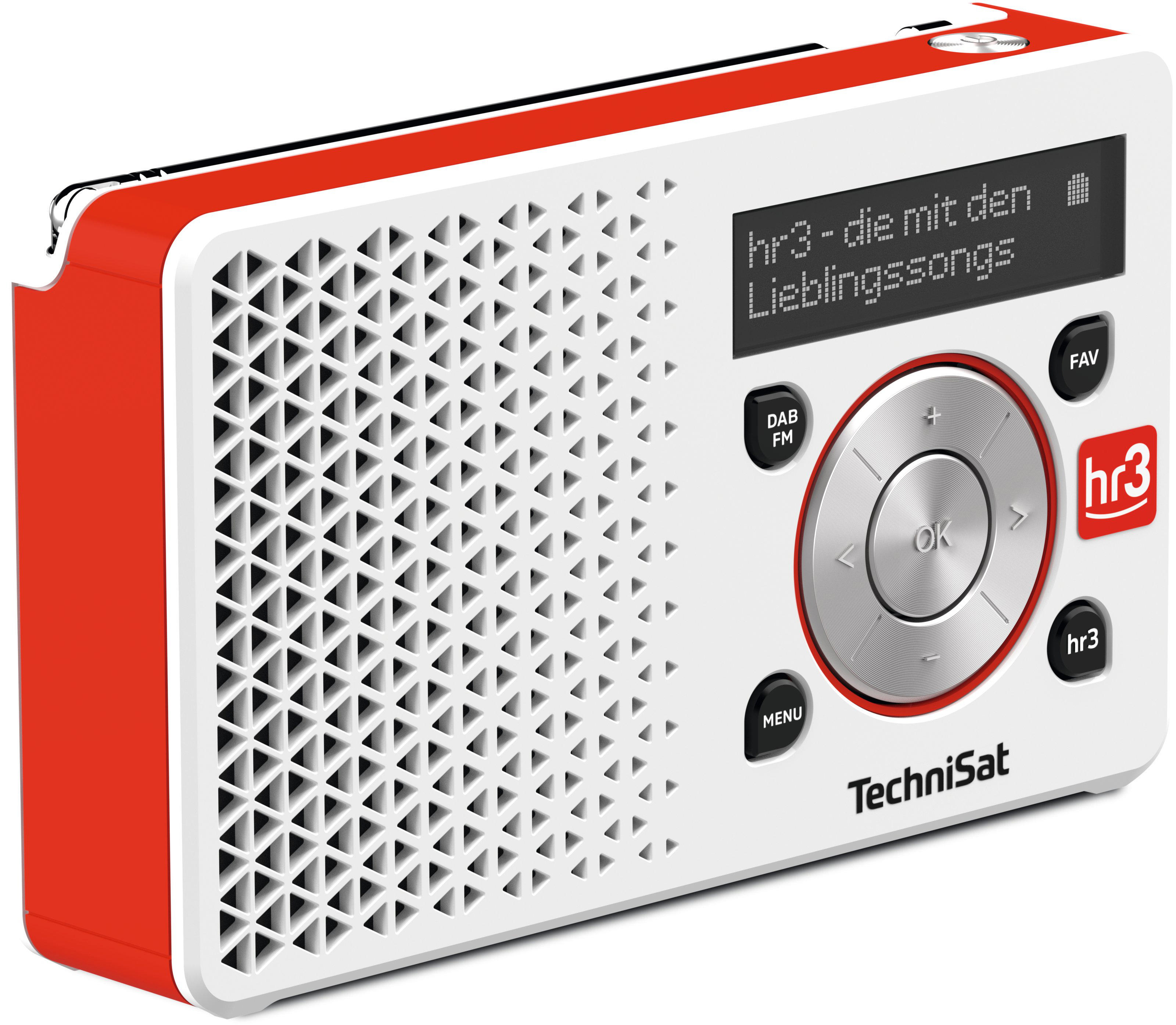 TECHNISAT DIGITRADIO 1 HR3 EDITION DAB+ Digitalradio, DAB+, AM, FM, Weiß/Rot