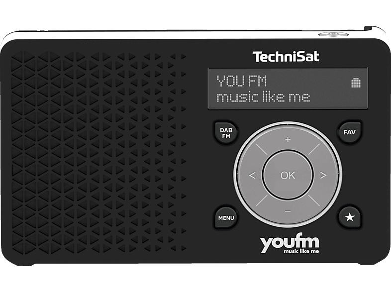 TECHNISAT DIGITRADIO 1 YOUFM EDITION DAB+ Digitalradio (Schwarz/Weiß)