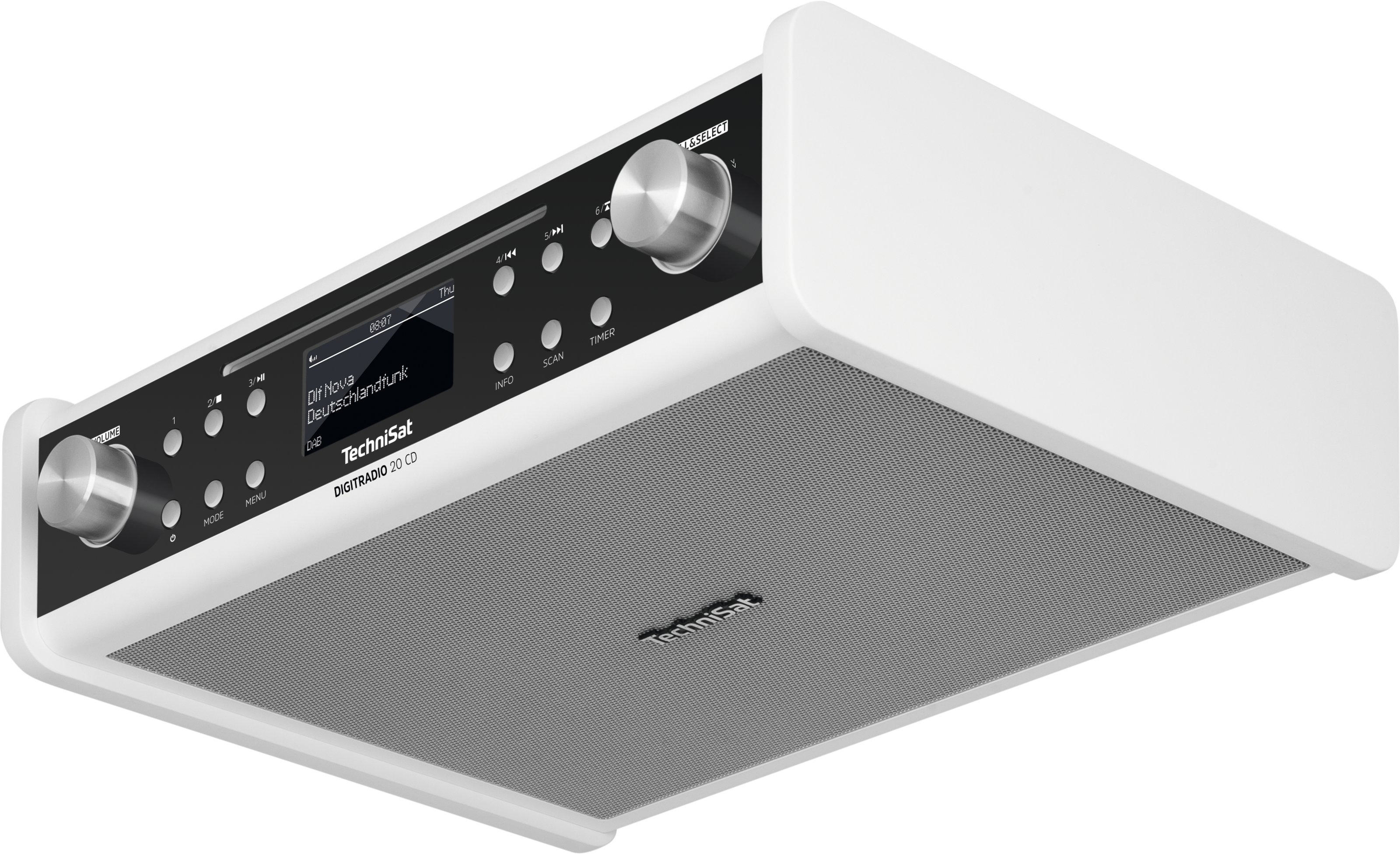 TECHNISAT DIGITRADIO 20 CD DAB+ Digitalradio, Weiß