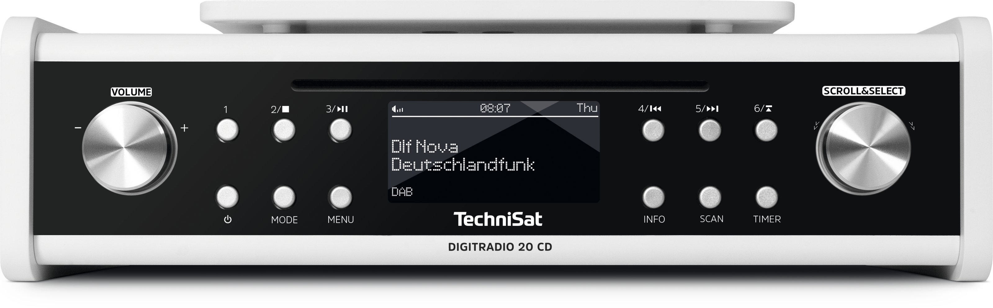 TECHNISAT DIGITRADIO 20 CD DAB+ Digitalradio, Weiß